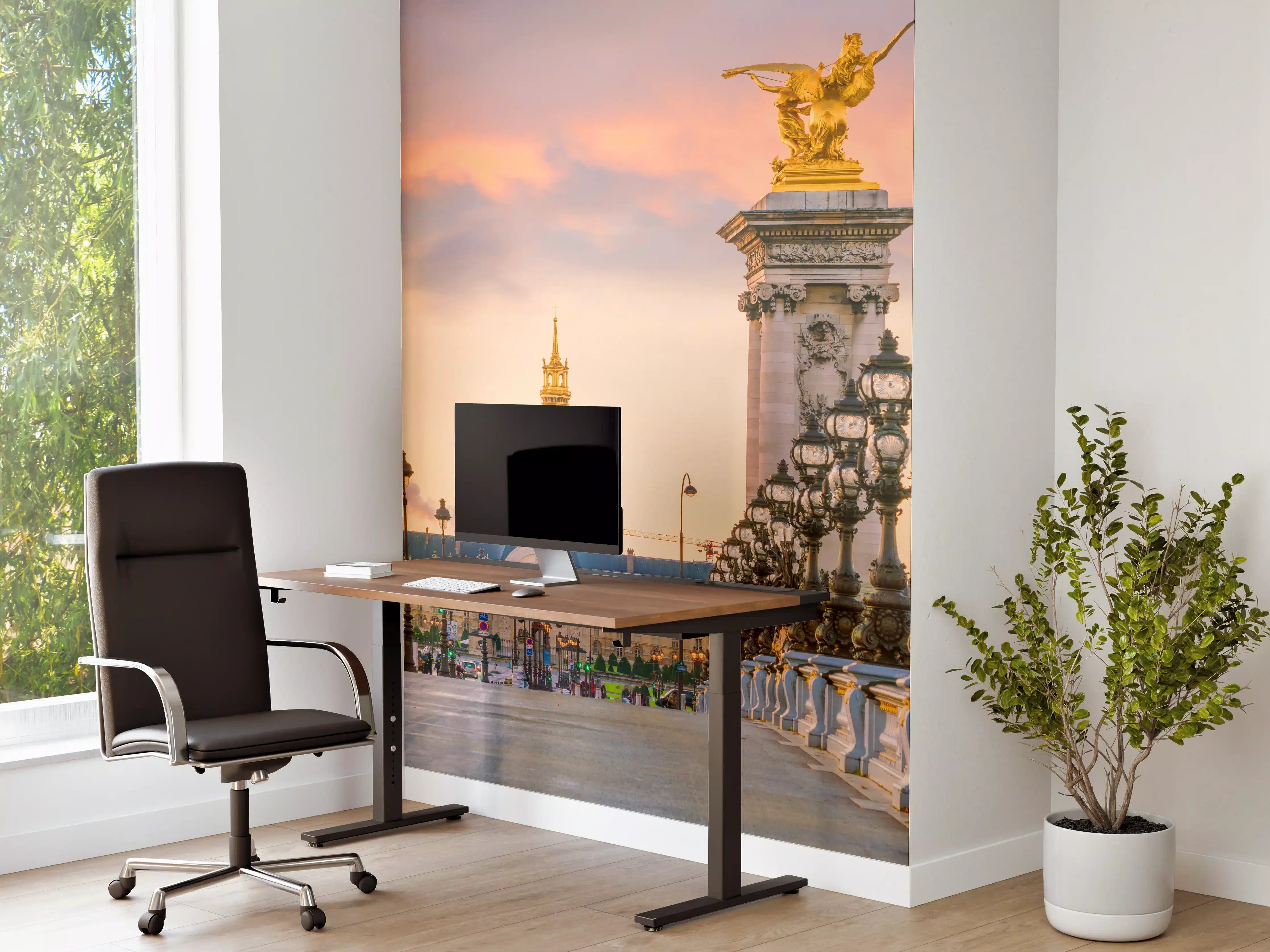 Büro Wandgestaltung - Die Pont Alexandre III Brücke über die Seine in Paris