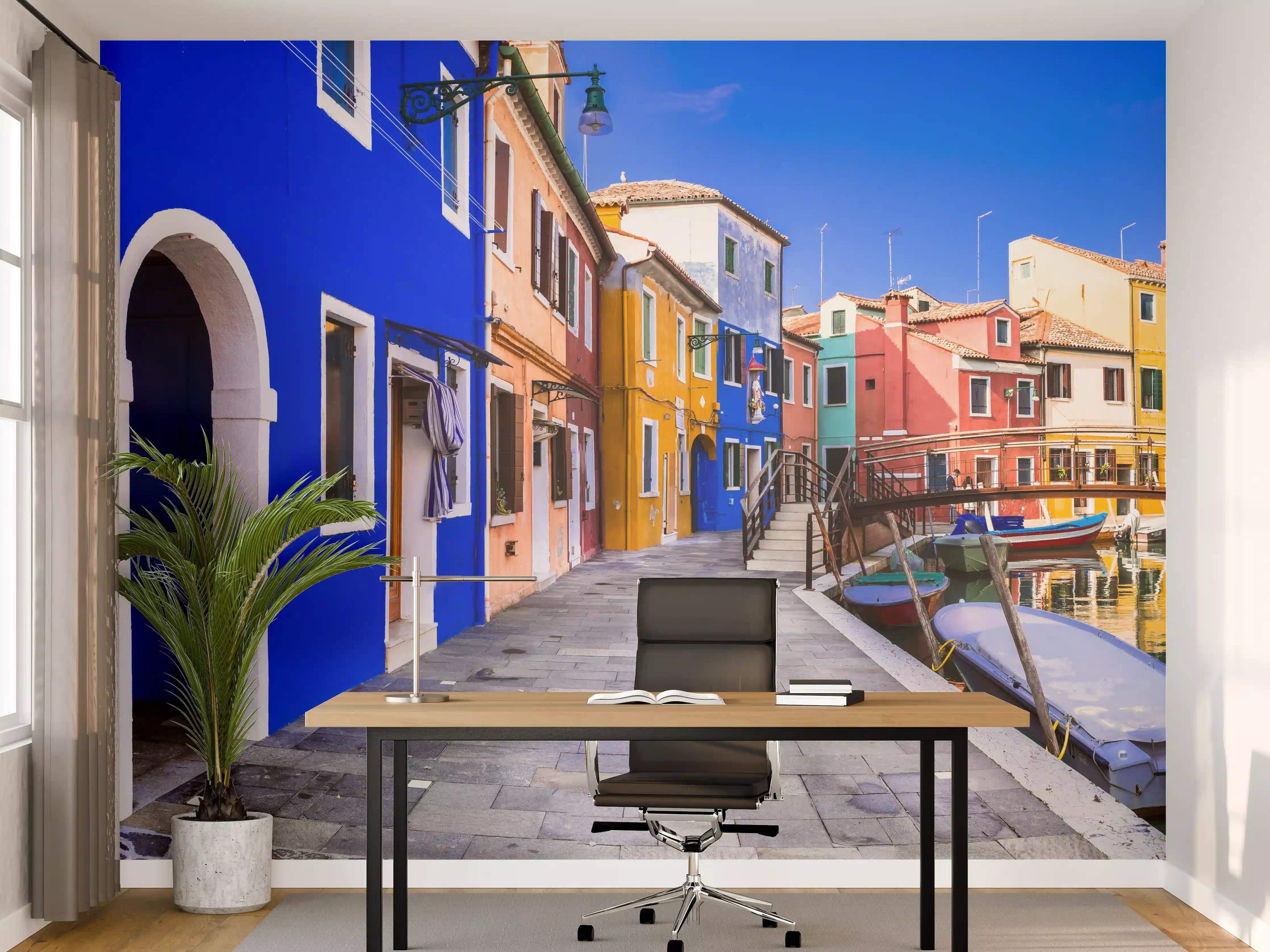 Büro Wandgestaltung - Die farbenfrohe Insel Burano