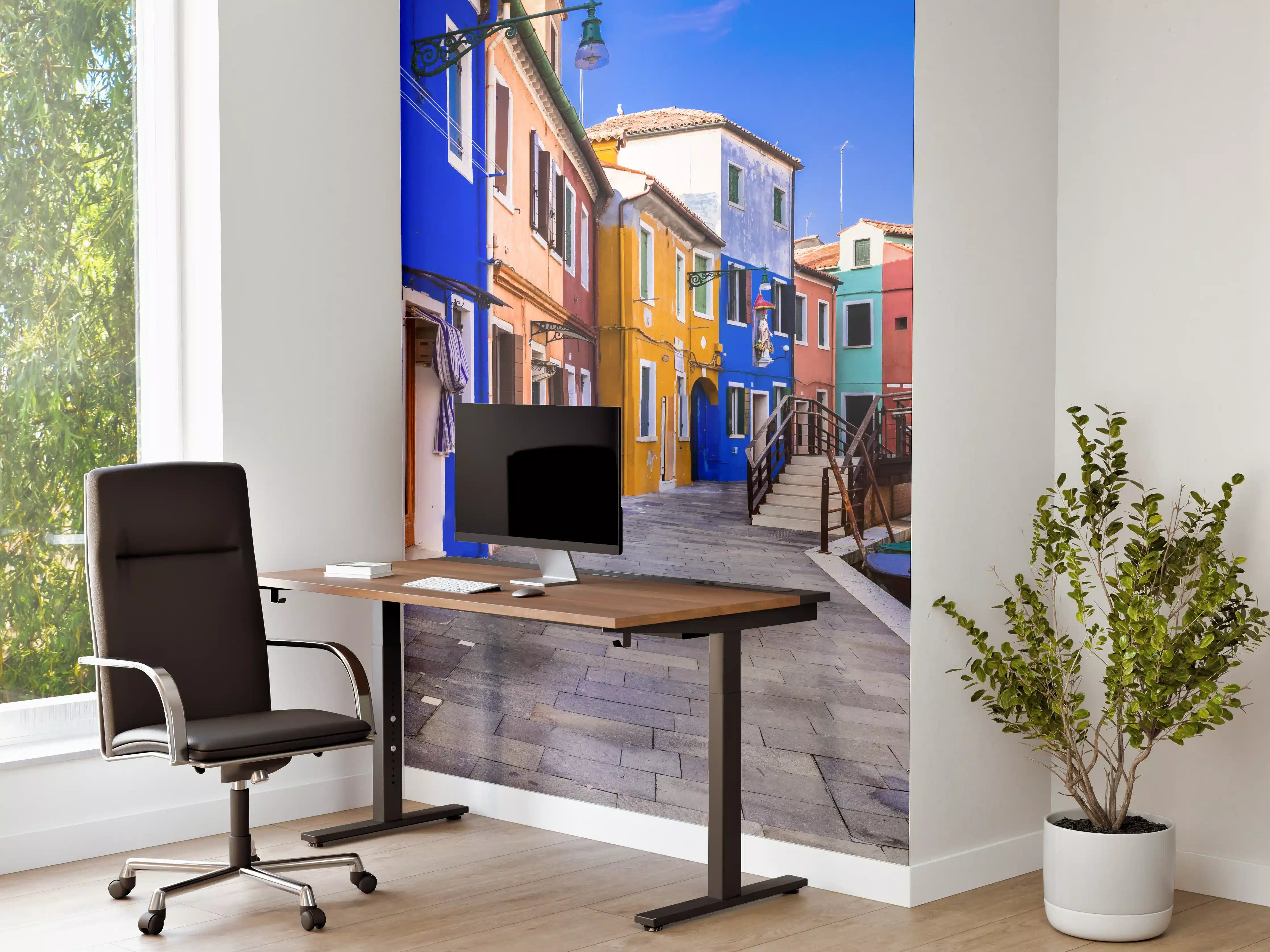 Büro Wandgestaltung - Die farbenfrohe Insel Burano