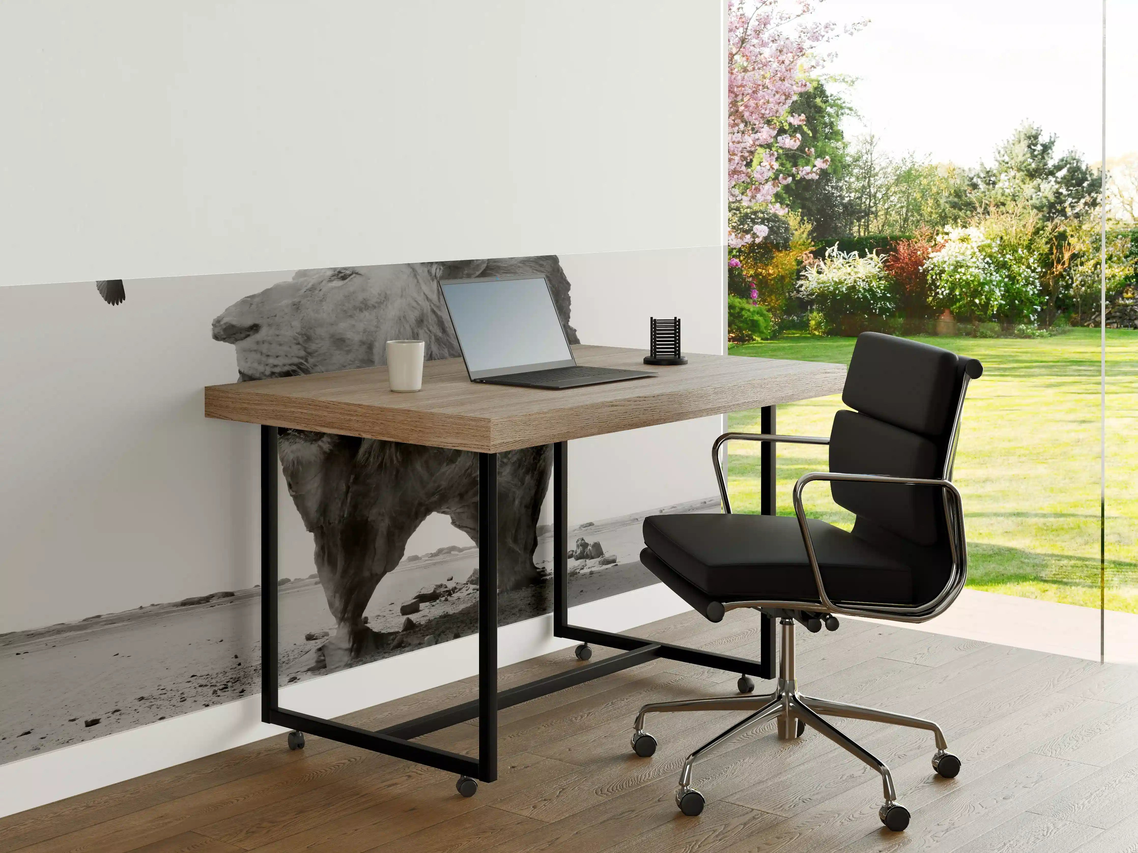 Büro Wandgestaltung - Digitalkunst - Löwe