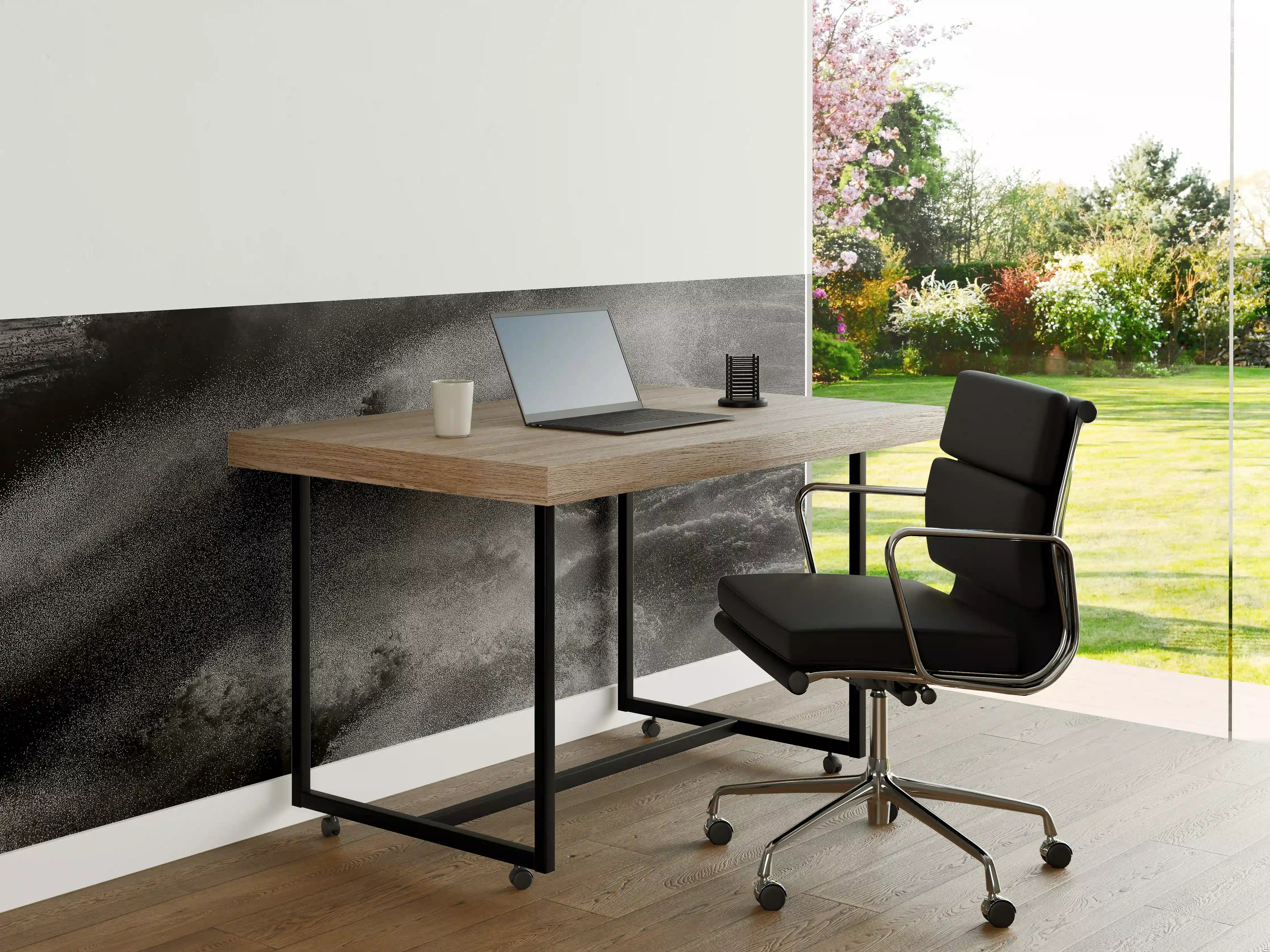 Büro Wandgestaltung - Dramatische Meereswellen monochrom
