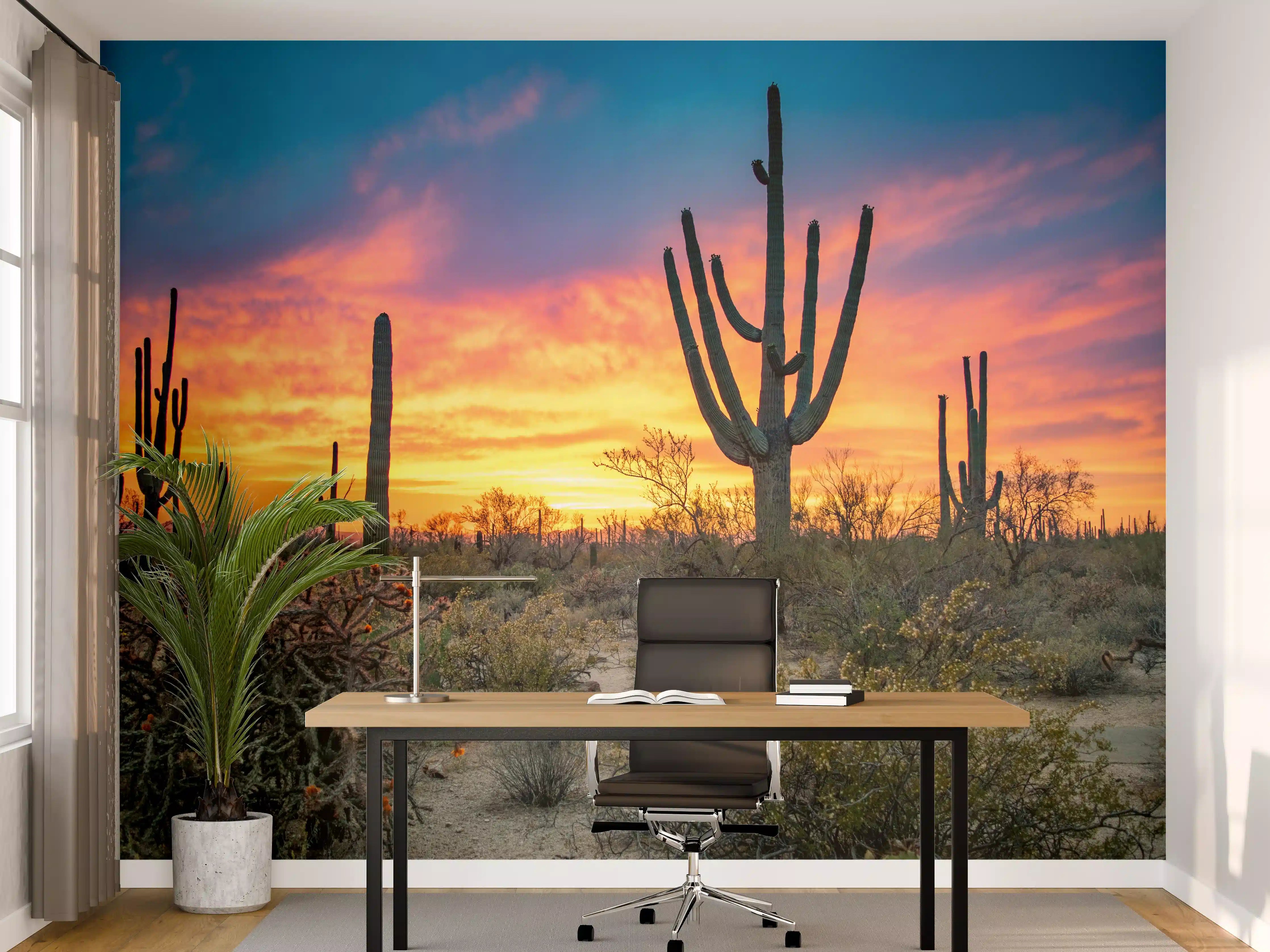 Büro Wandgestaltung - Dramatischer Wüstensonnenuntergang