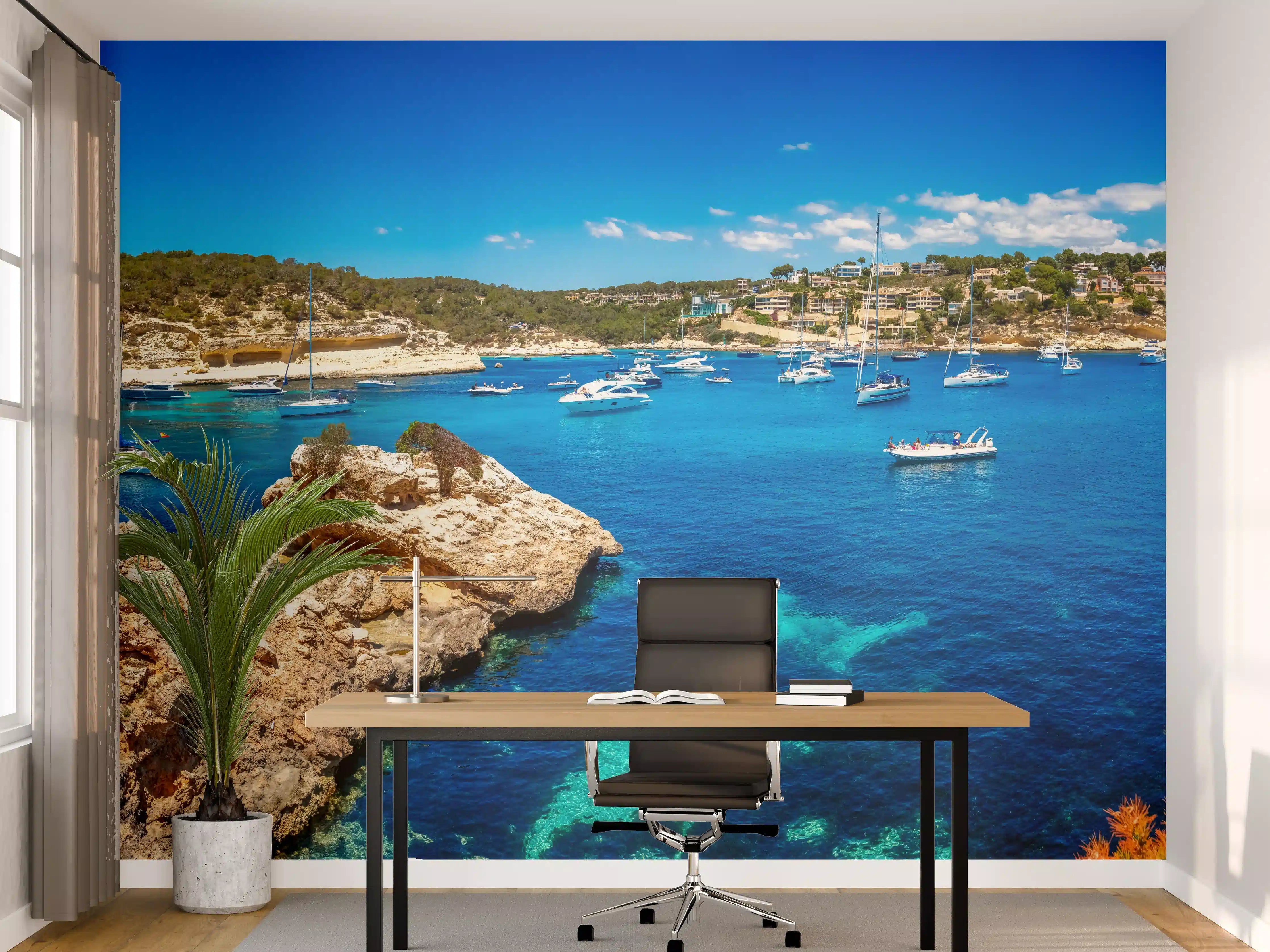Büro Wandgestaltung - Drei Finger Bucht (Mallorca)