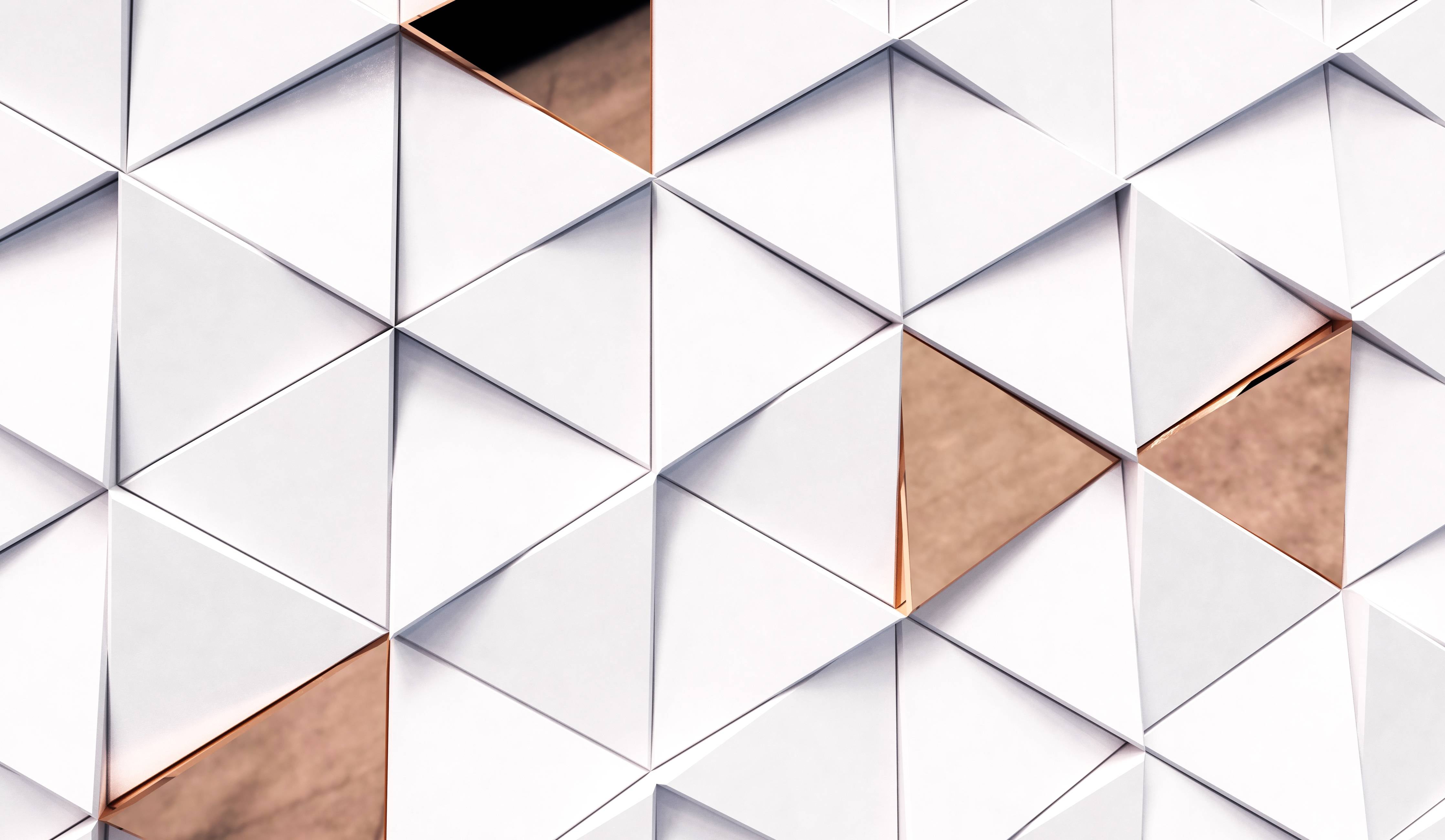 Büro Wandgestaltung-Dreieckiger Luxus Hintergrund