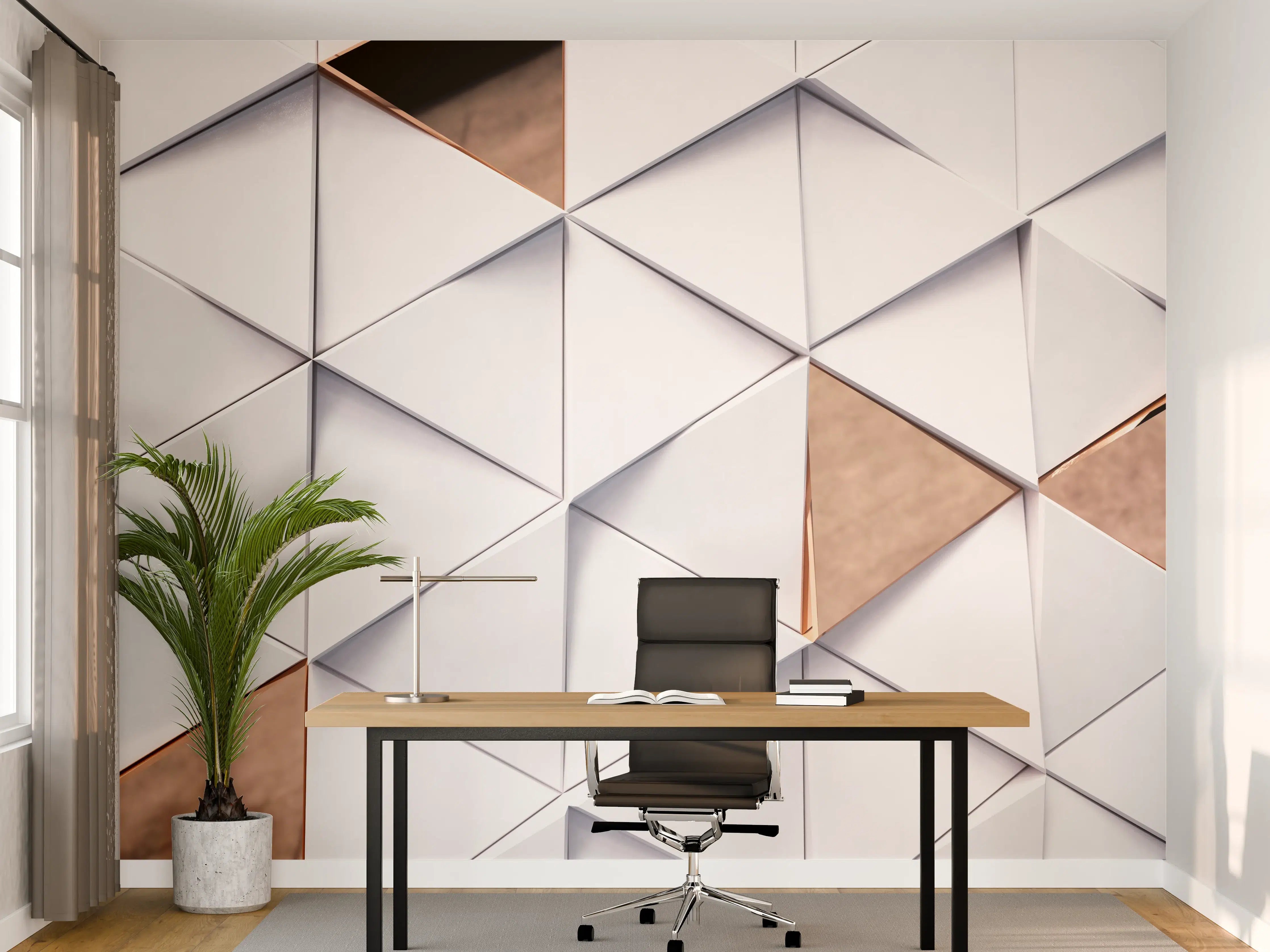 Büro Wandgestaltung - Dreieckiger Luxus Hintergrund