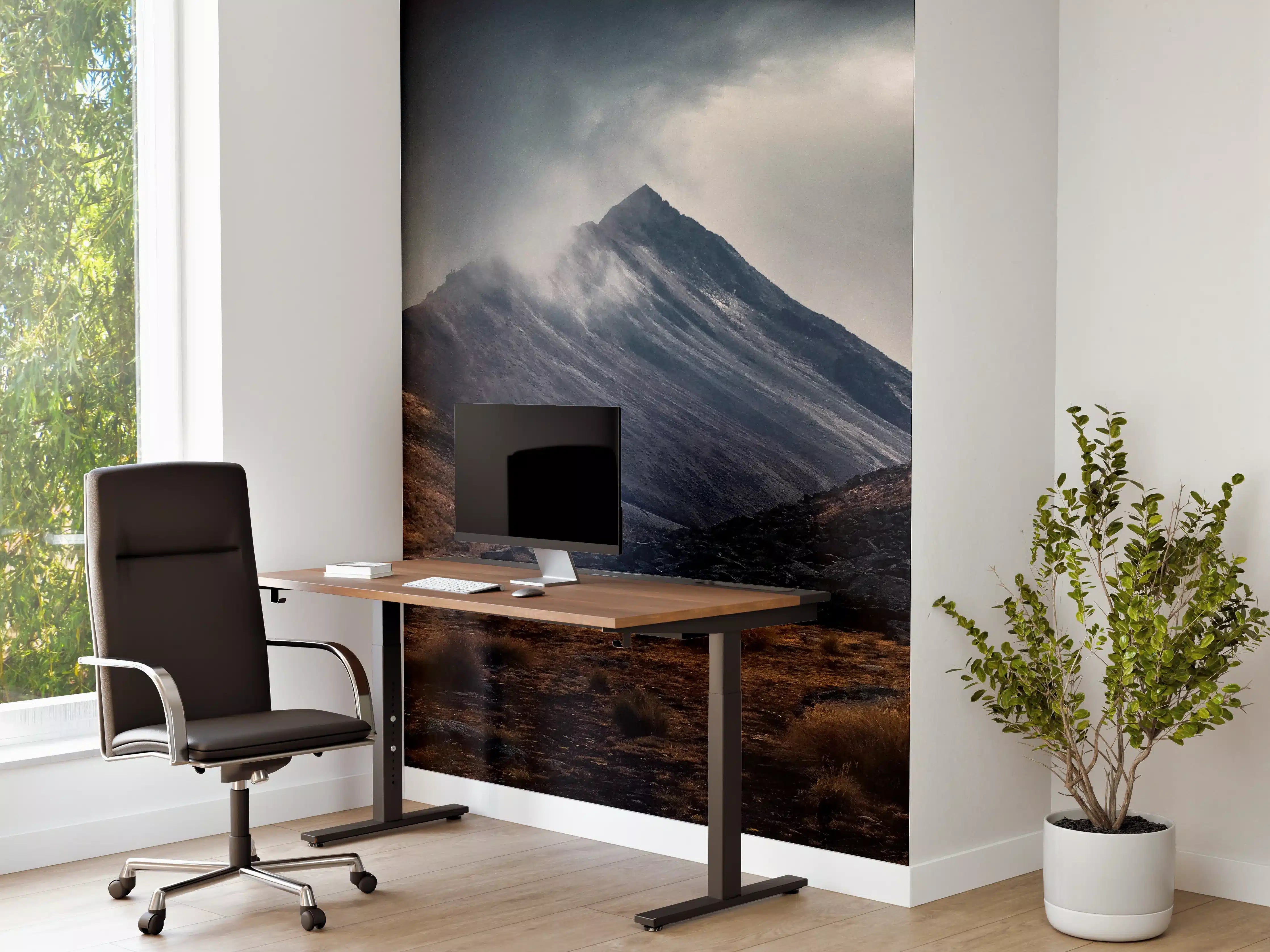 Büro Wandgestaltung - Düstere Berglandschaft Naturdrama