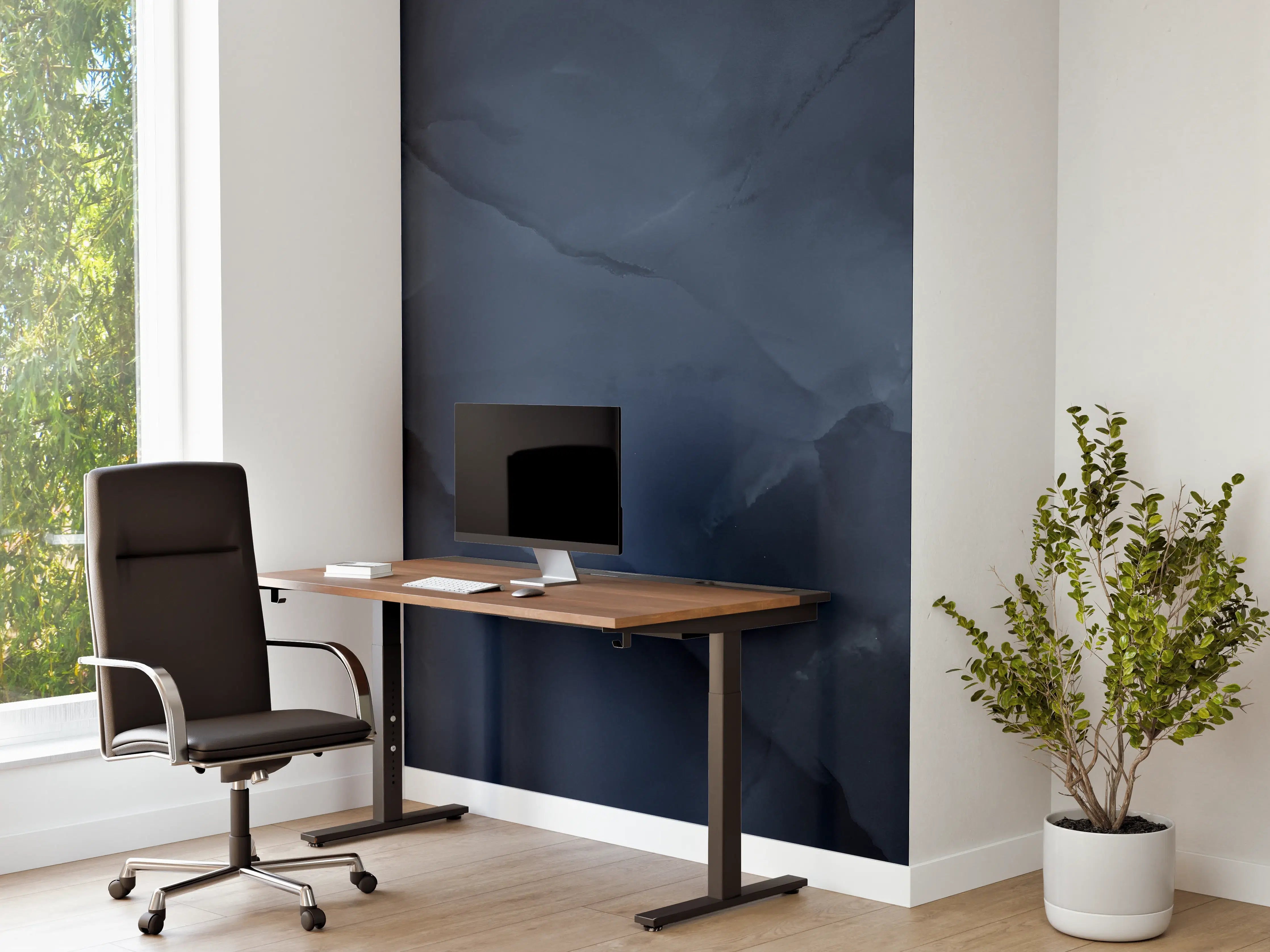 Büro Wandgestaltung - Dunkelblauer Onyx-Marmor