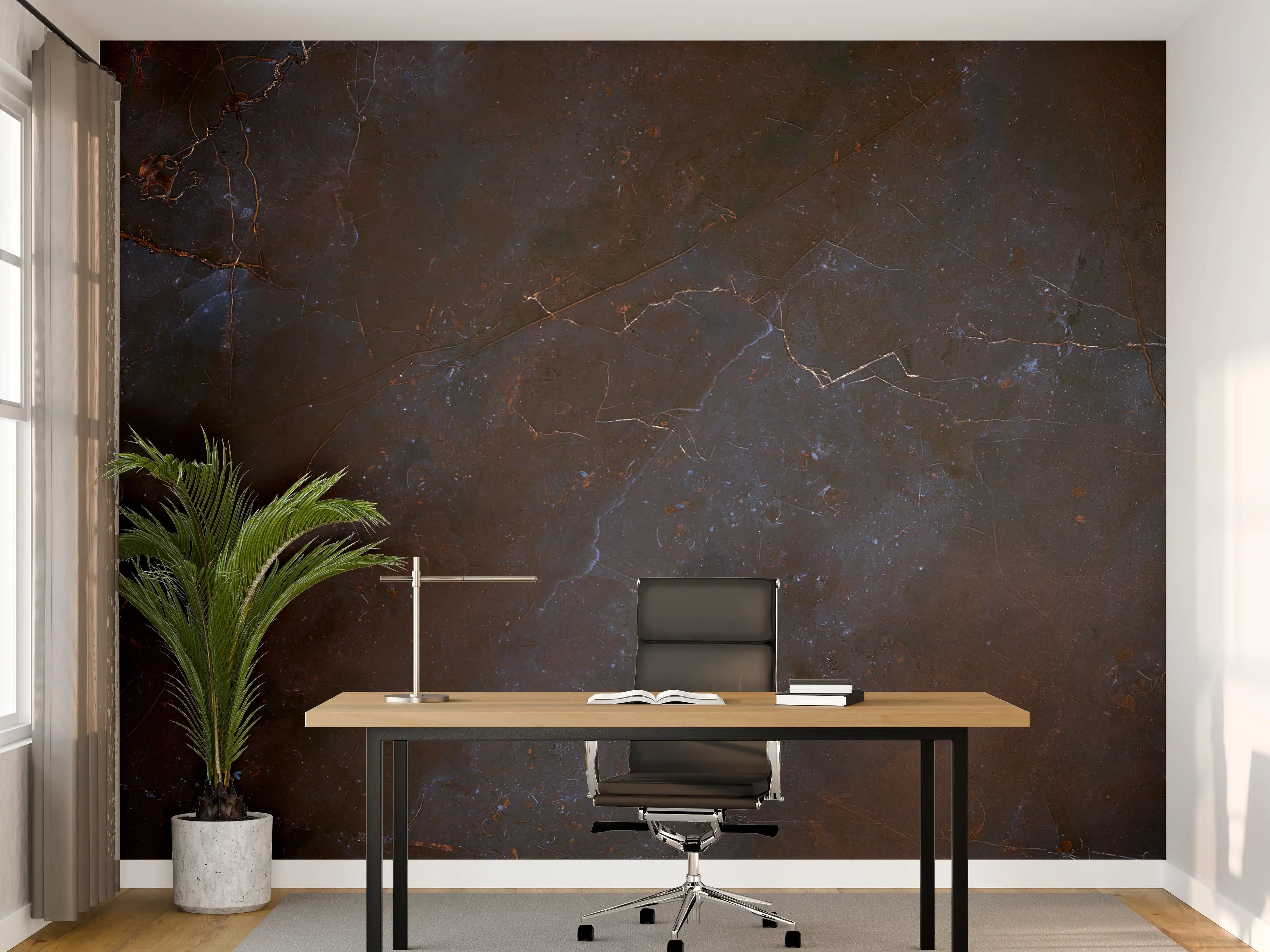 Büro Wandgestaltung - Dunkelblauer schwarzer Schiefermarmor