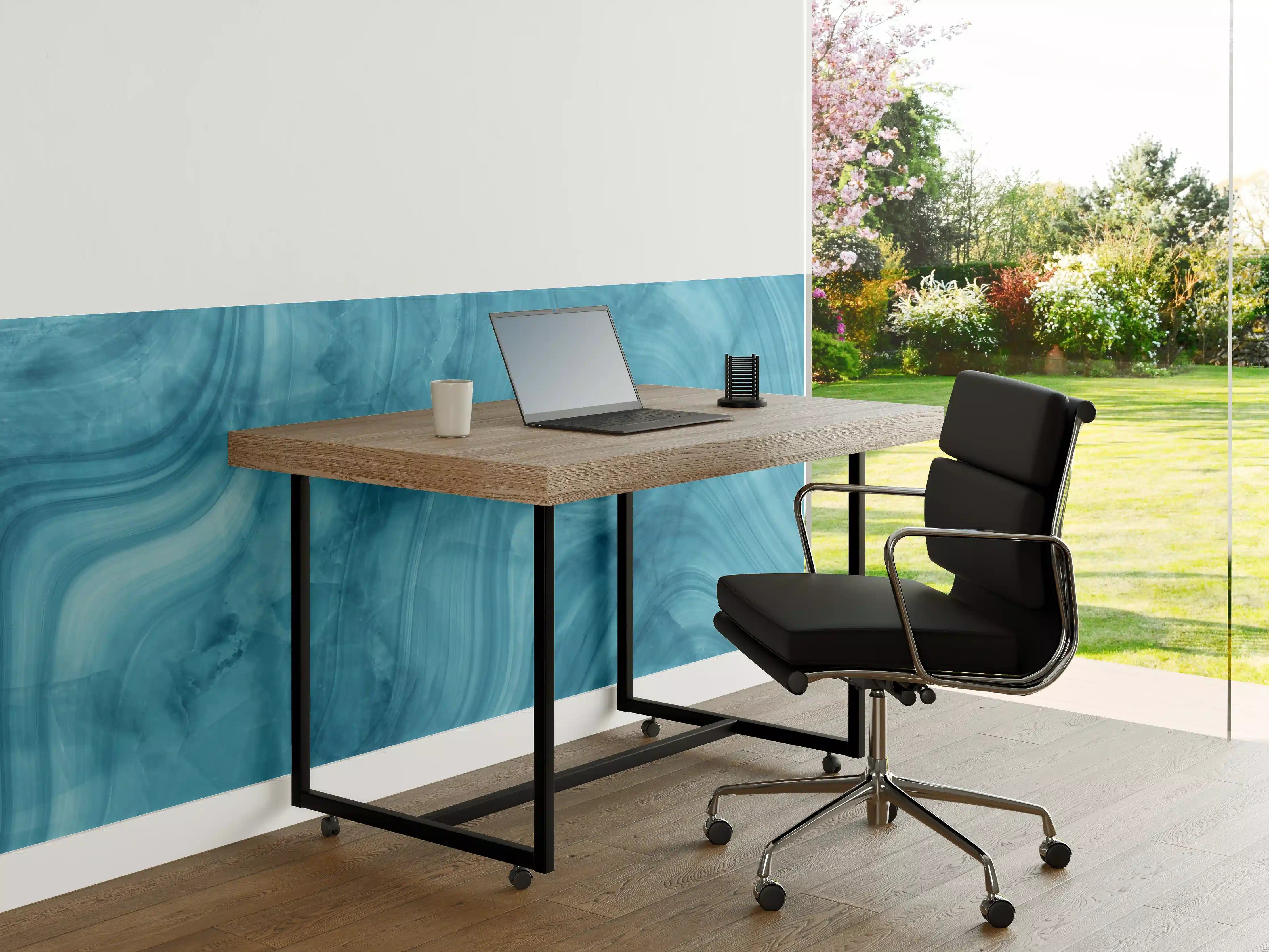 Büro Wandgestaltung - Dunkelblaues Marmor Muster