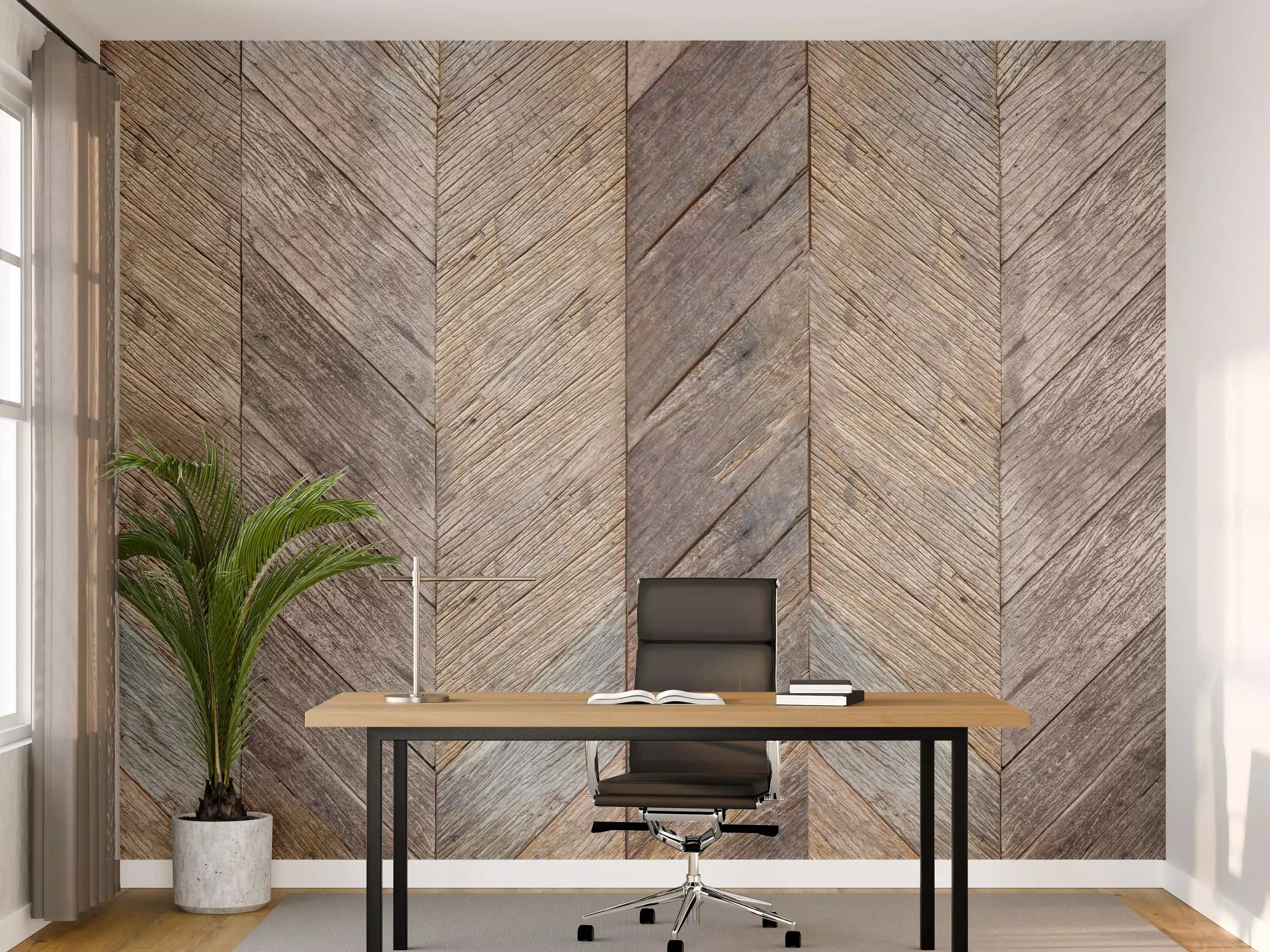 Büro Wandgestaltung - Dunkelbraun rustikalen harten Holzoberfläche