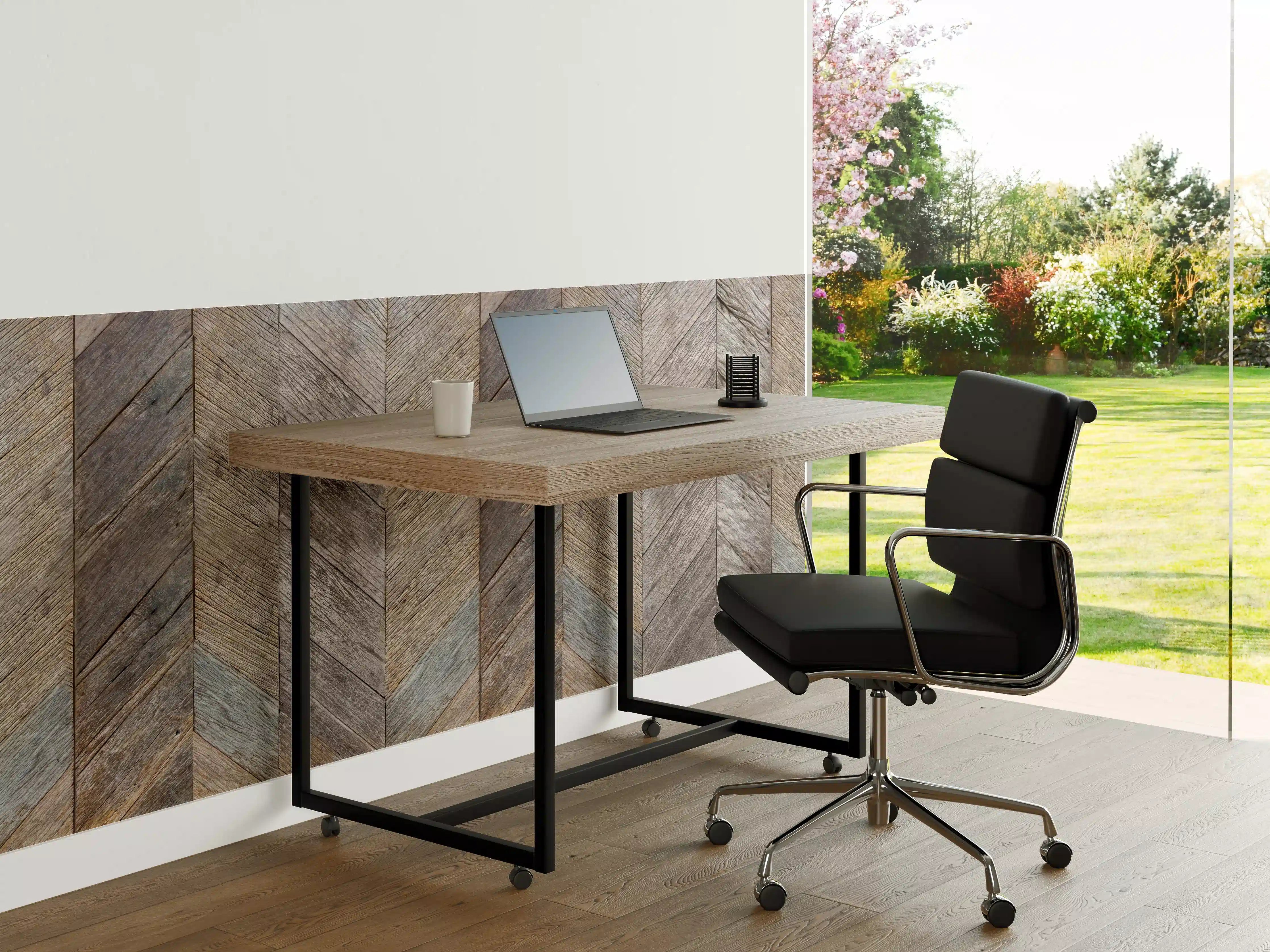 Büro Wandgestaltung - Dunkelbraun rustikalen harten Holzoberfläche