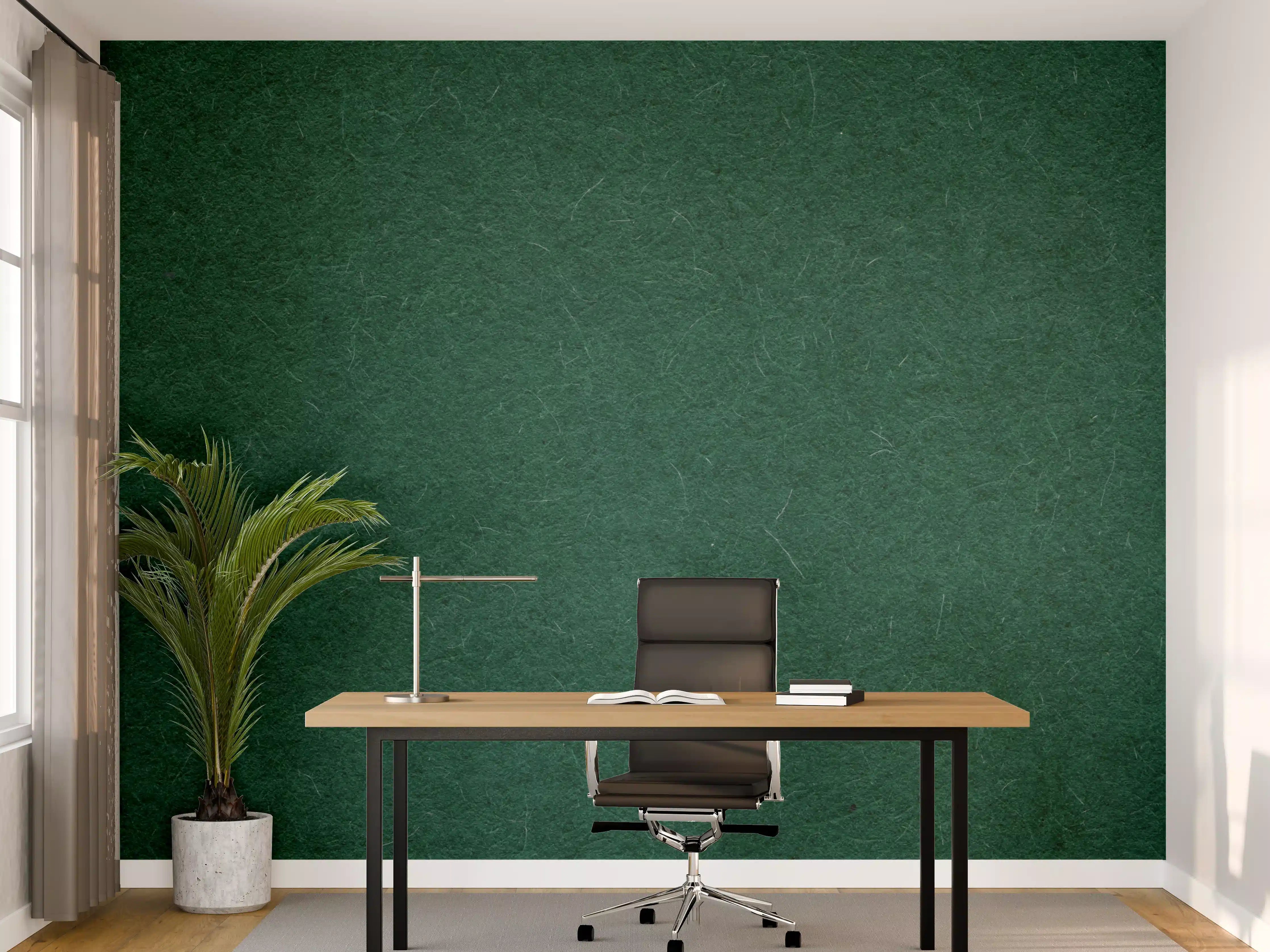 Büro Wandgestaltung - Dunkelgrüne Filzoberfläche