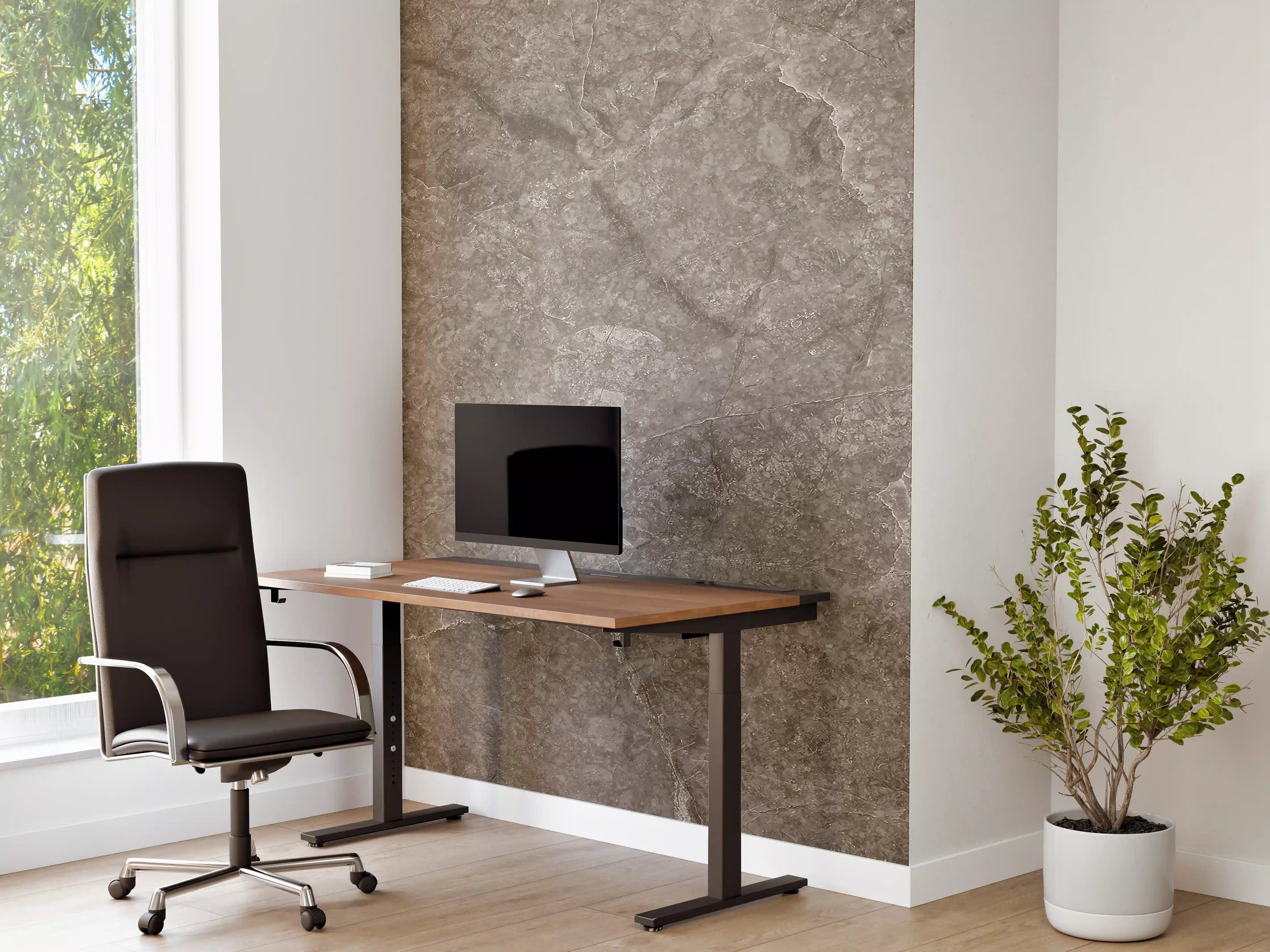 Büro Wandgestaltung - Dunkle Marmor Stein Textur