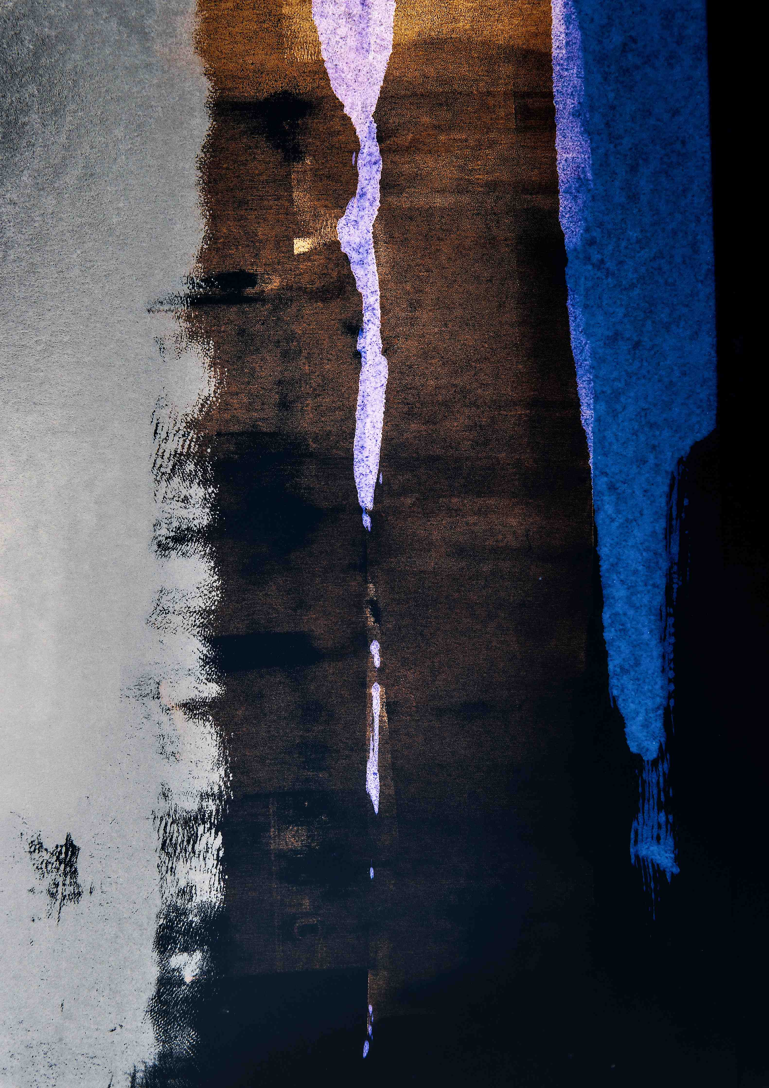 Büro Wandgestaltung-Dunkle Reflexion Abstrakte Kunst