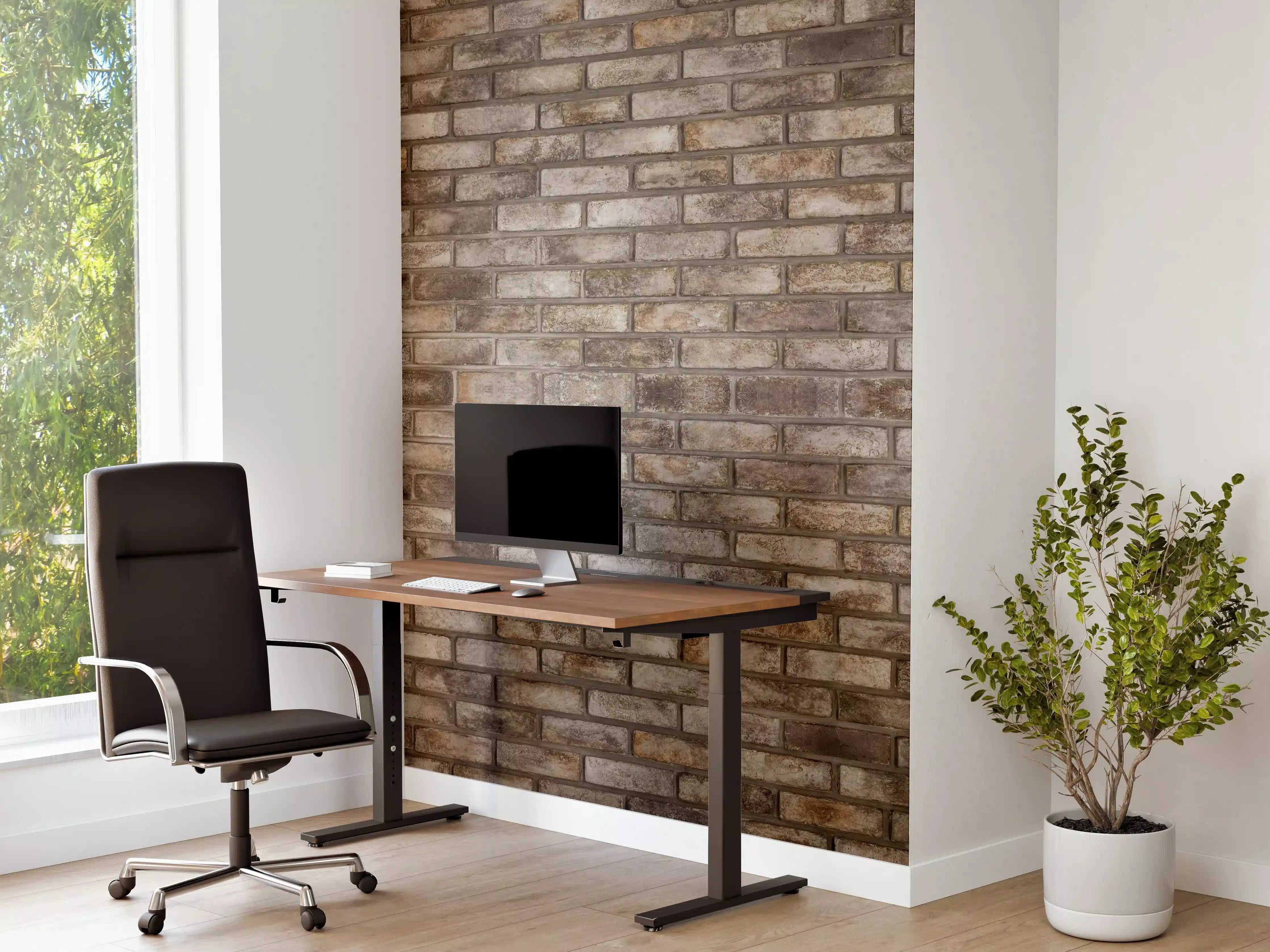 Büro Wandgestaltung - Dunkle Steinmauer