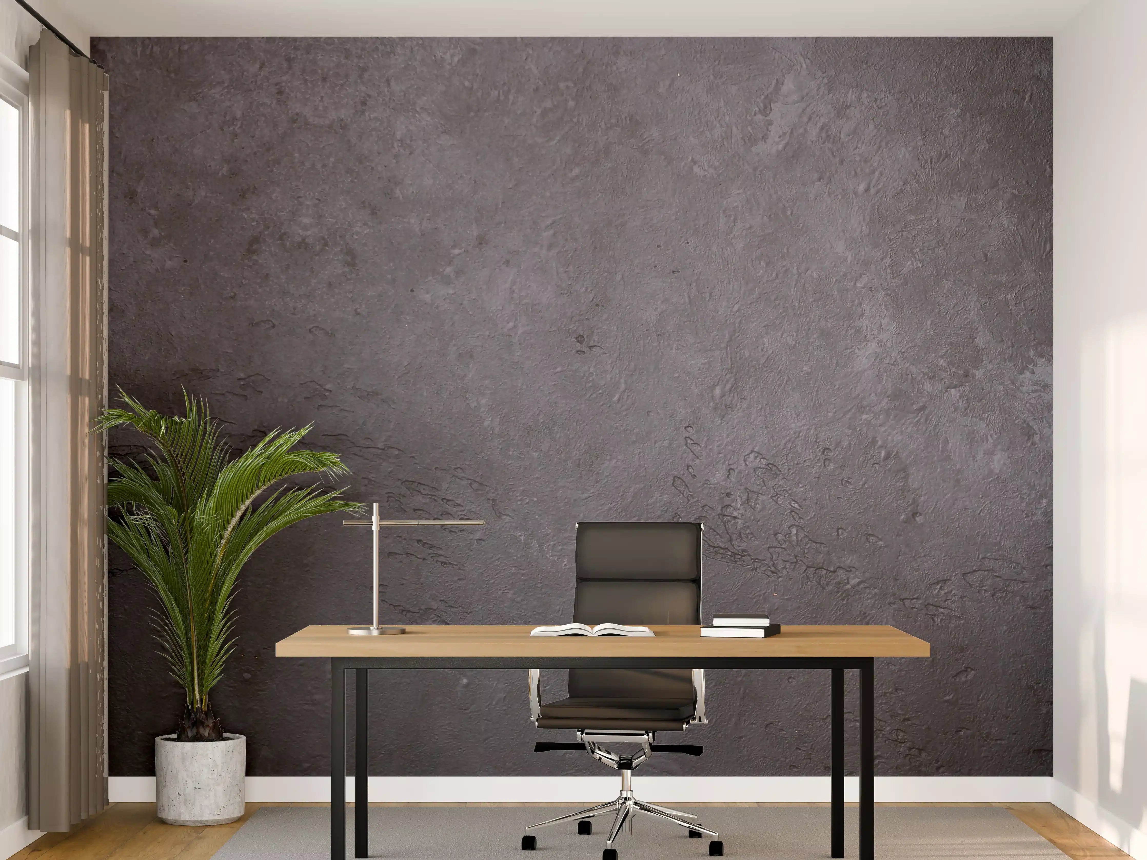 Büro Wandgestaltung - Dunkle Steintextur