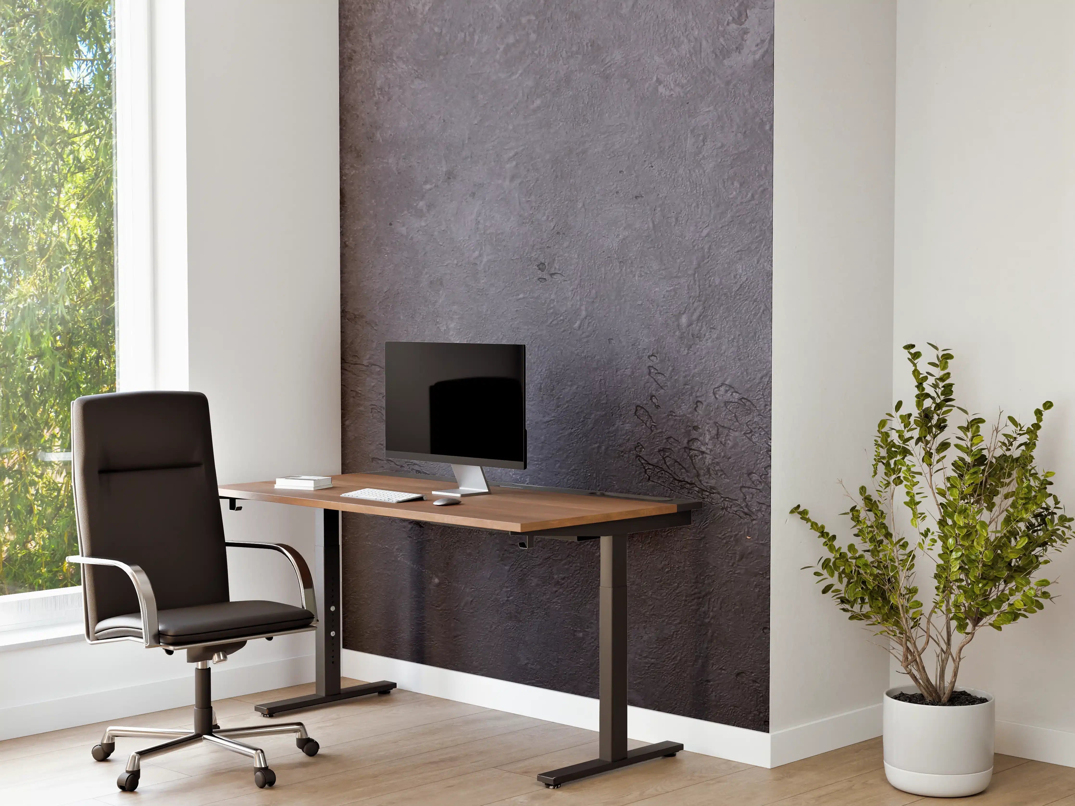 Büro Wandgestaltung - Dunkle Steintextur