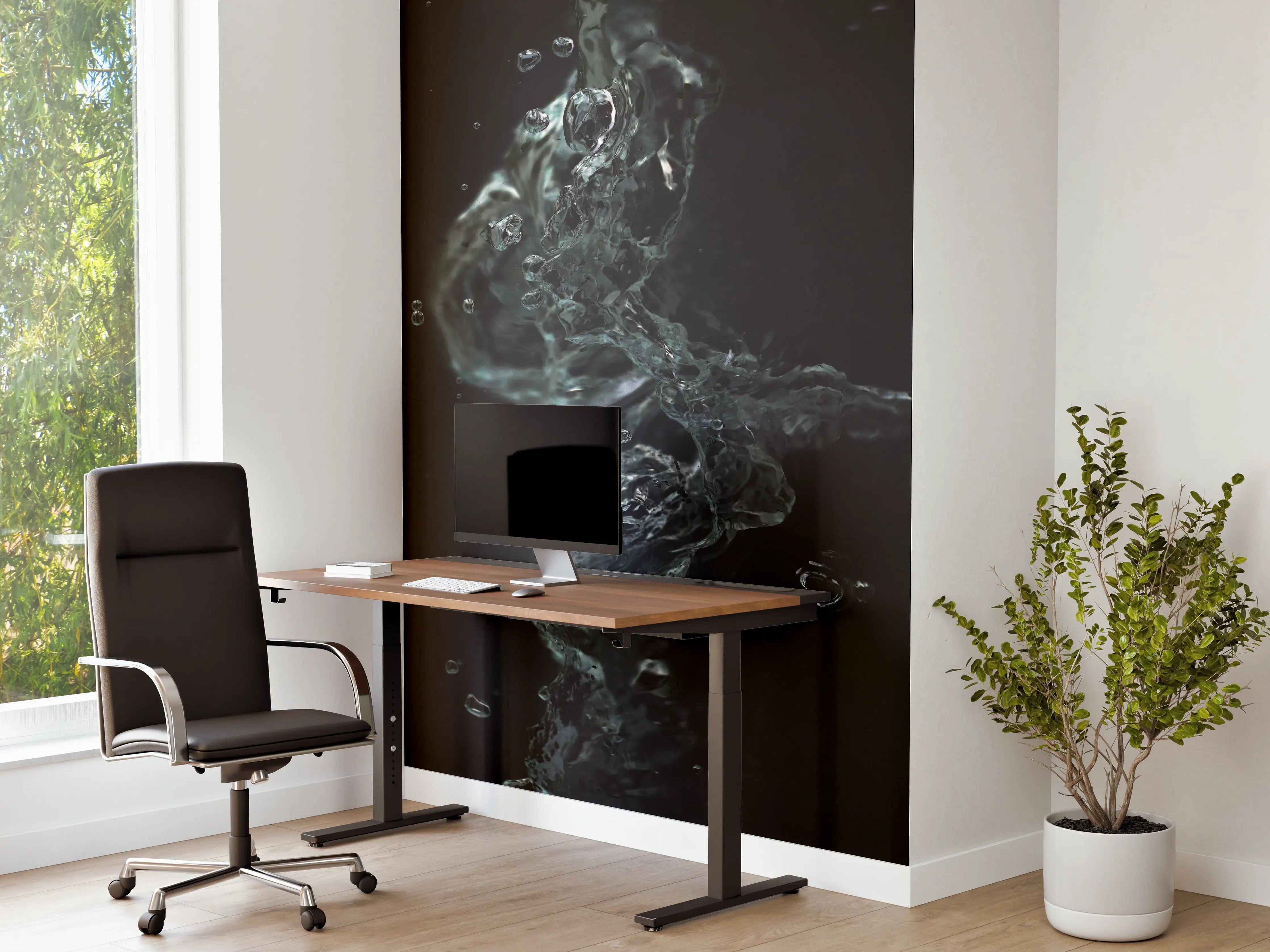 Büro Wandgestaltung - Dunkle Wasserkunst Makro
