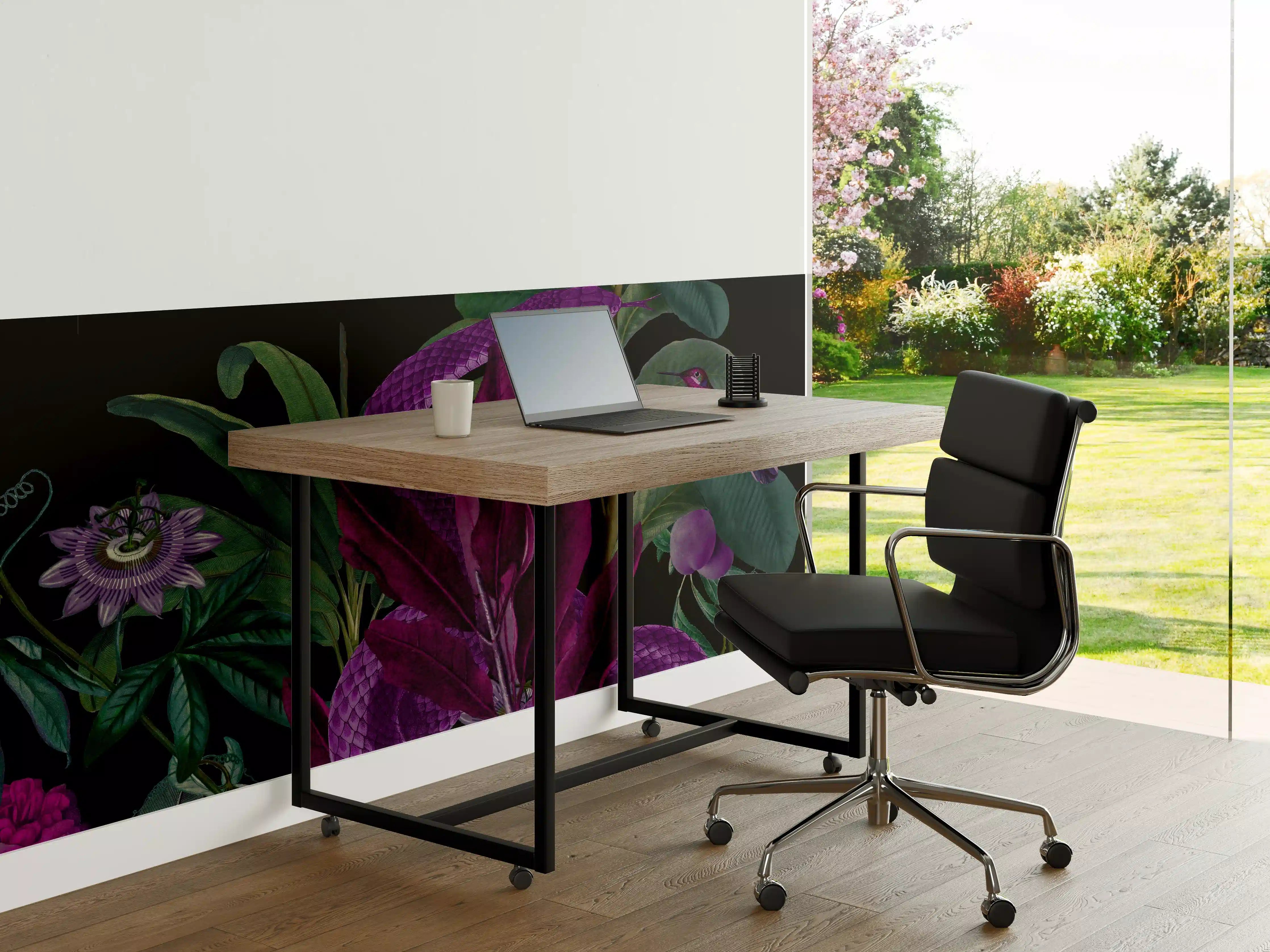 Büro Wandgestaltung - Dunkler Dschungel-Schlangen-Print