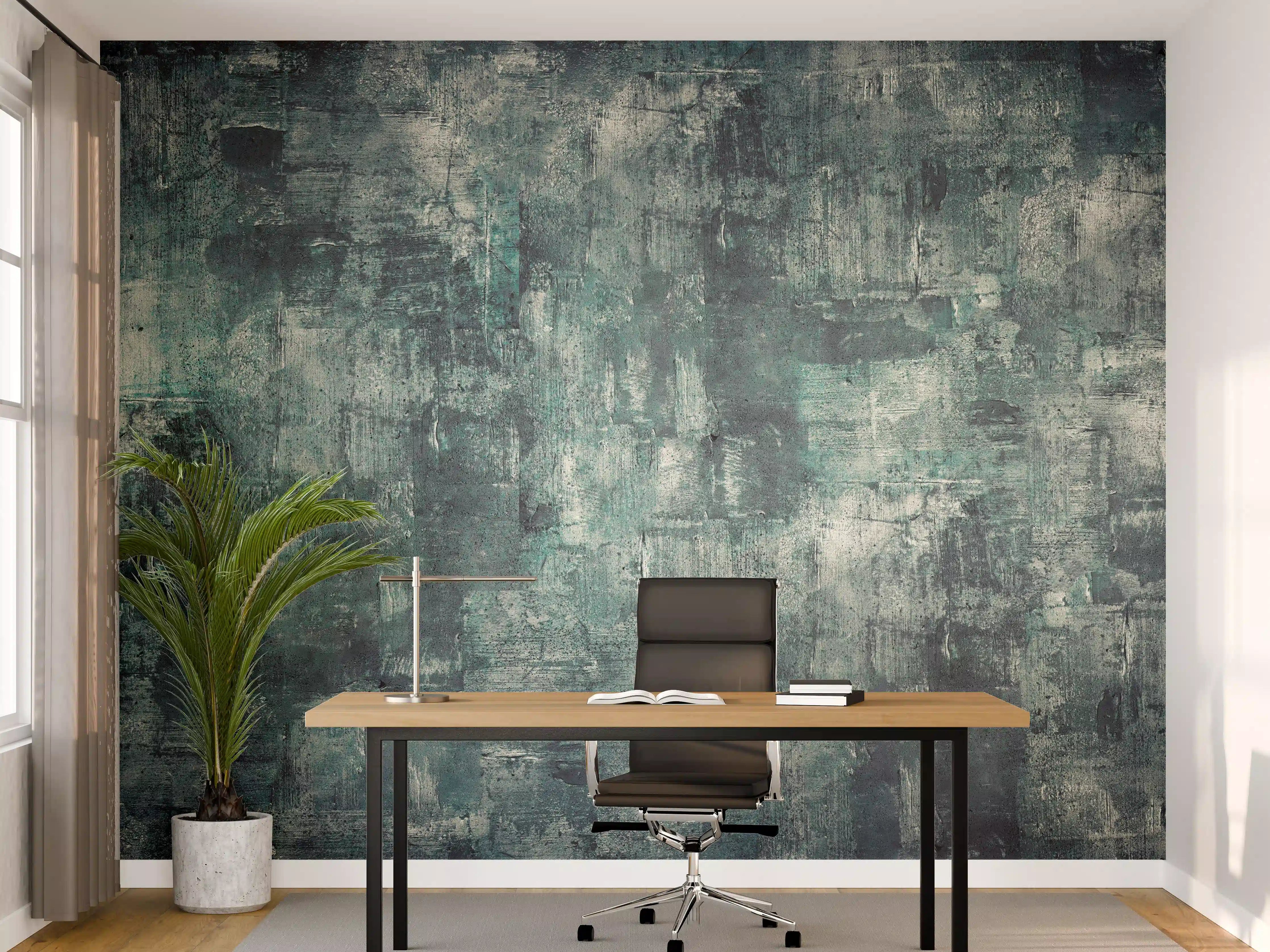 Büro Wandgestaltung - Dunkler Öl-Farb Betonlook