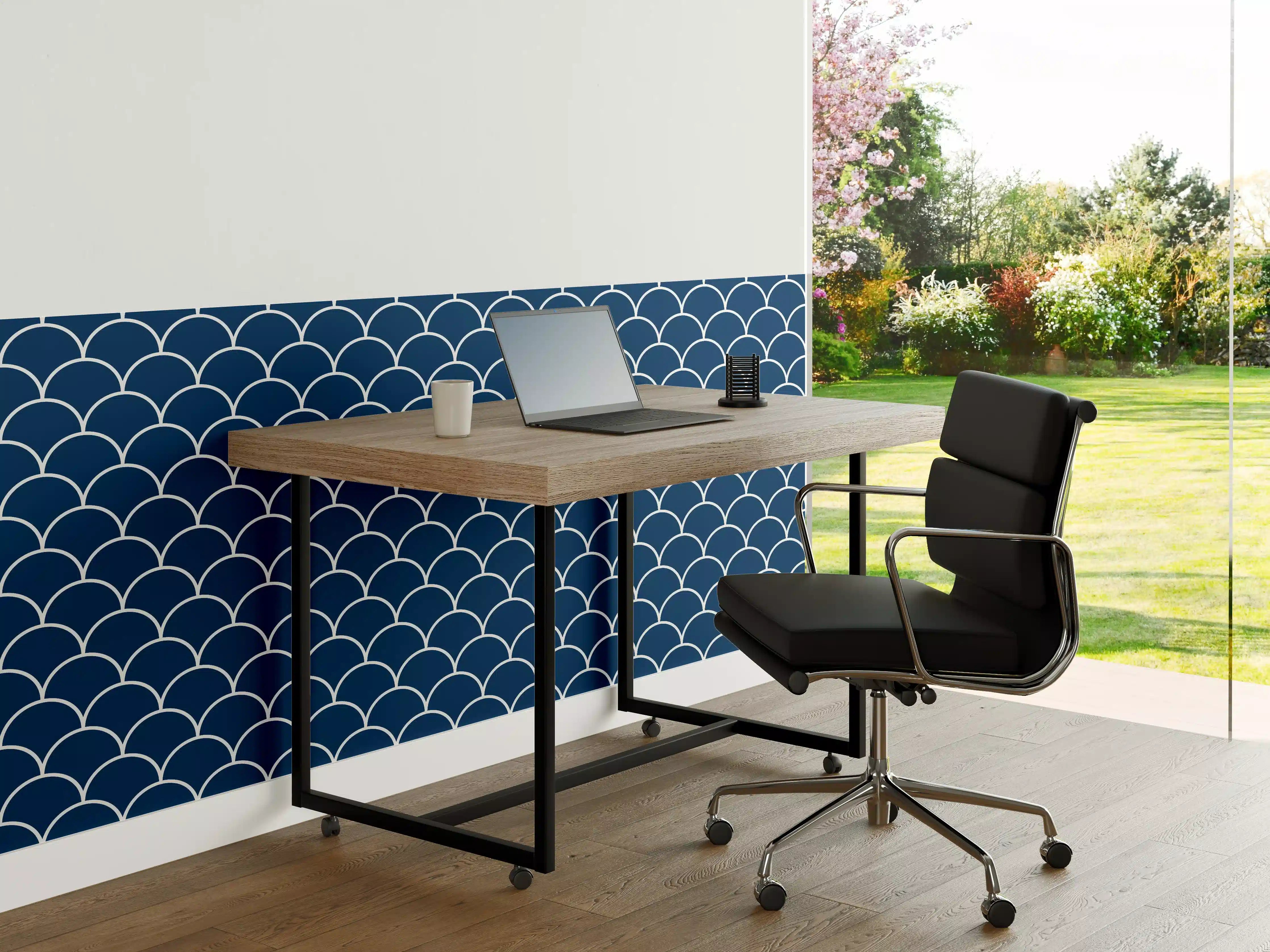 Büro Wandgestaltung - Dunkles Blau Mediterran