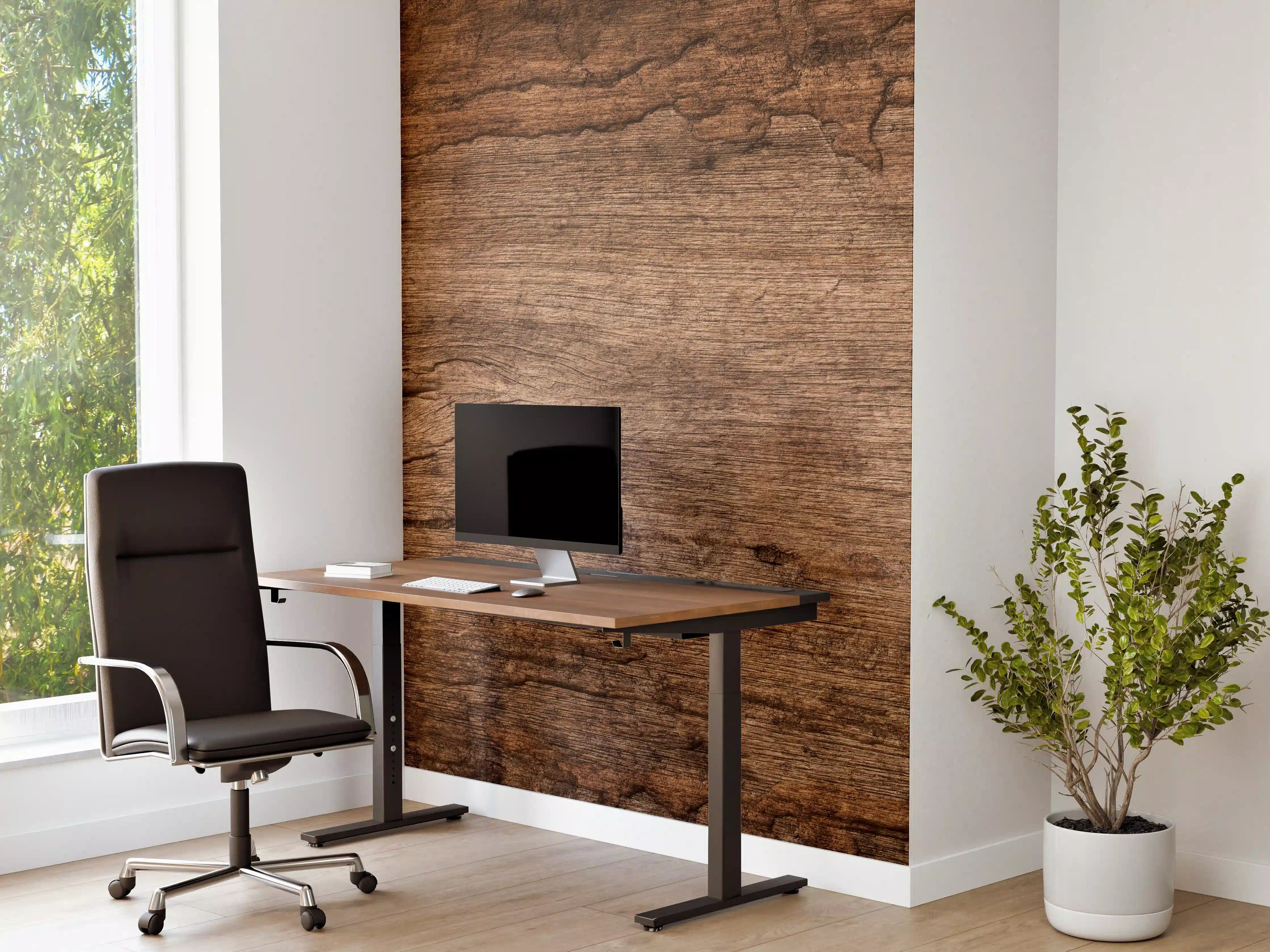 Büro Wandgestaltung - Dunkles verfallendes Holz