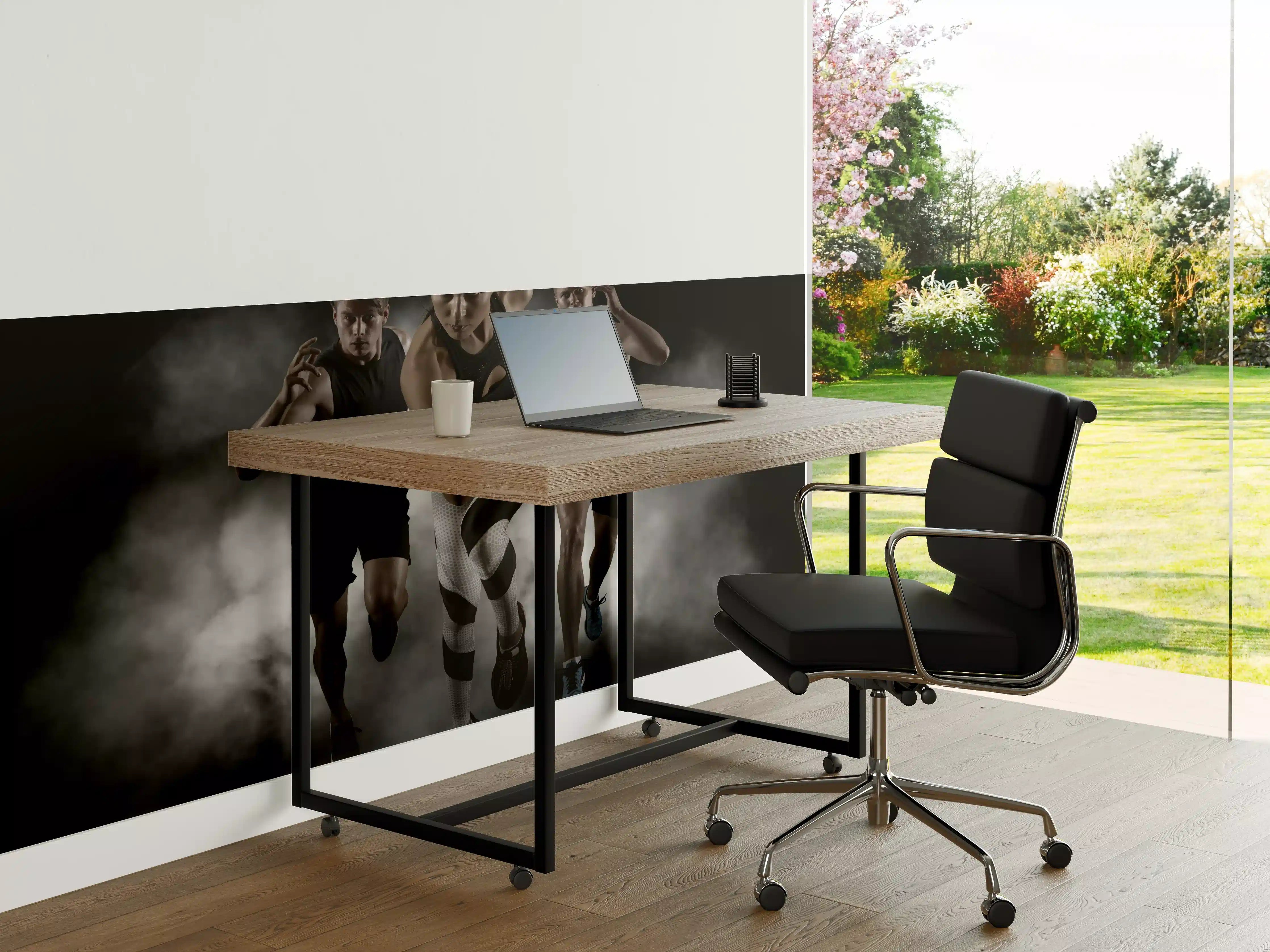 Büro Wandgestaltung - Dynamik in Schwarz-Weiß