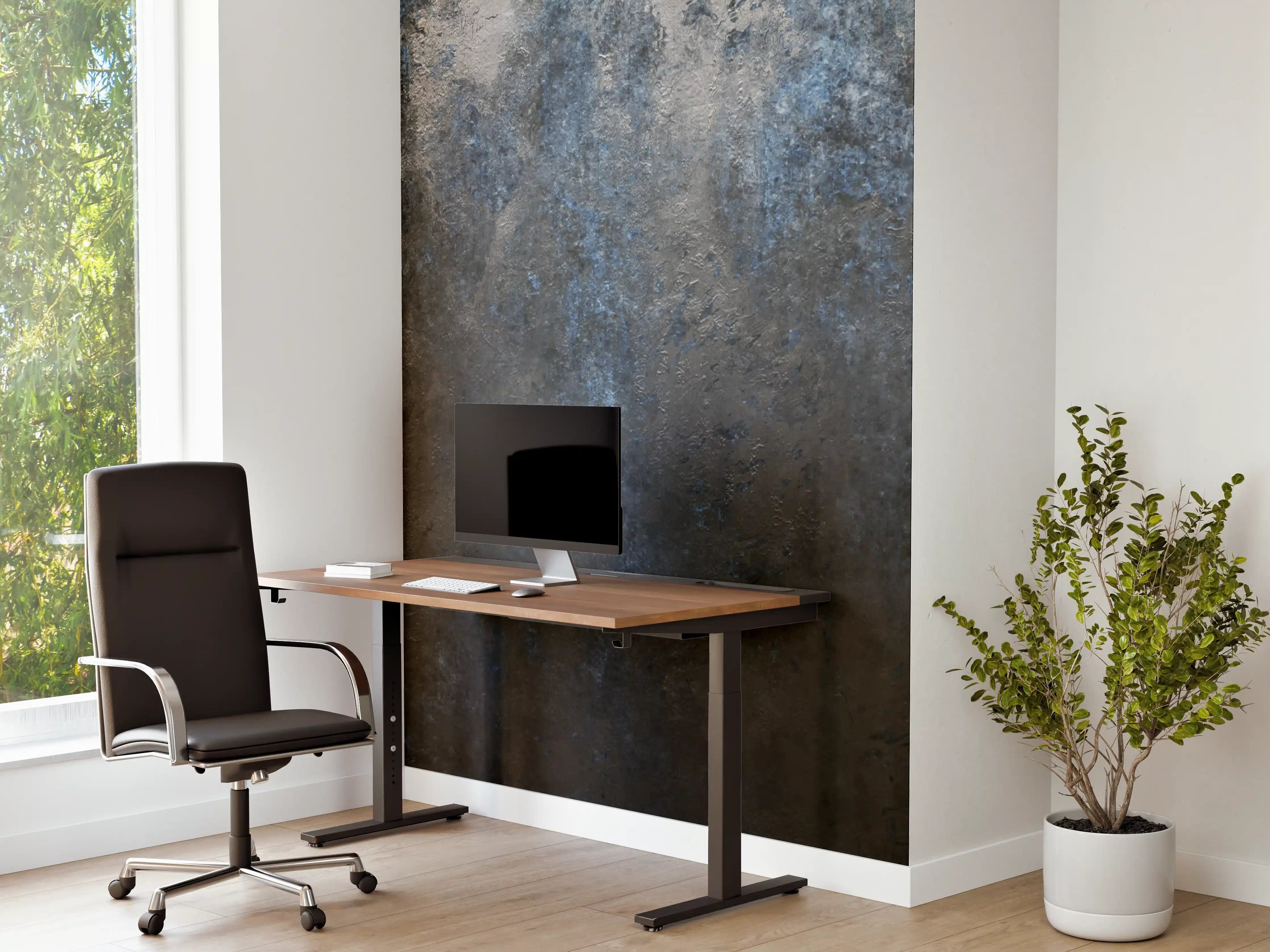 Büro Wandgestaltung - Edle dunkle Metall-Textur