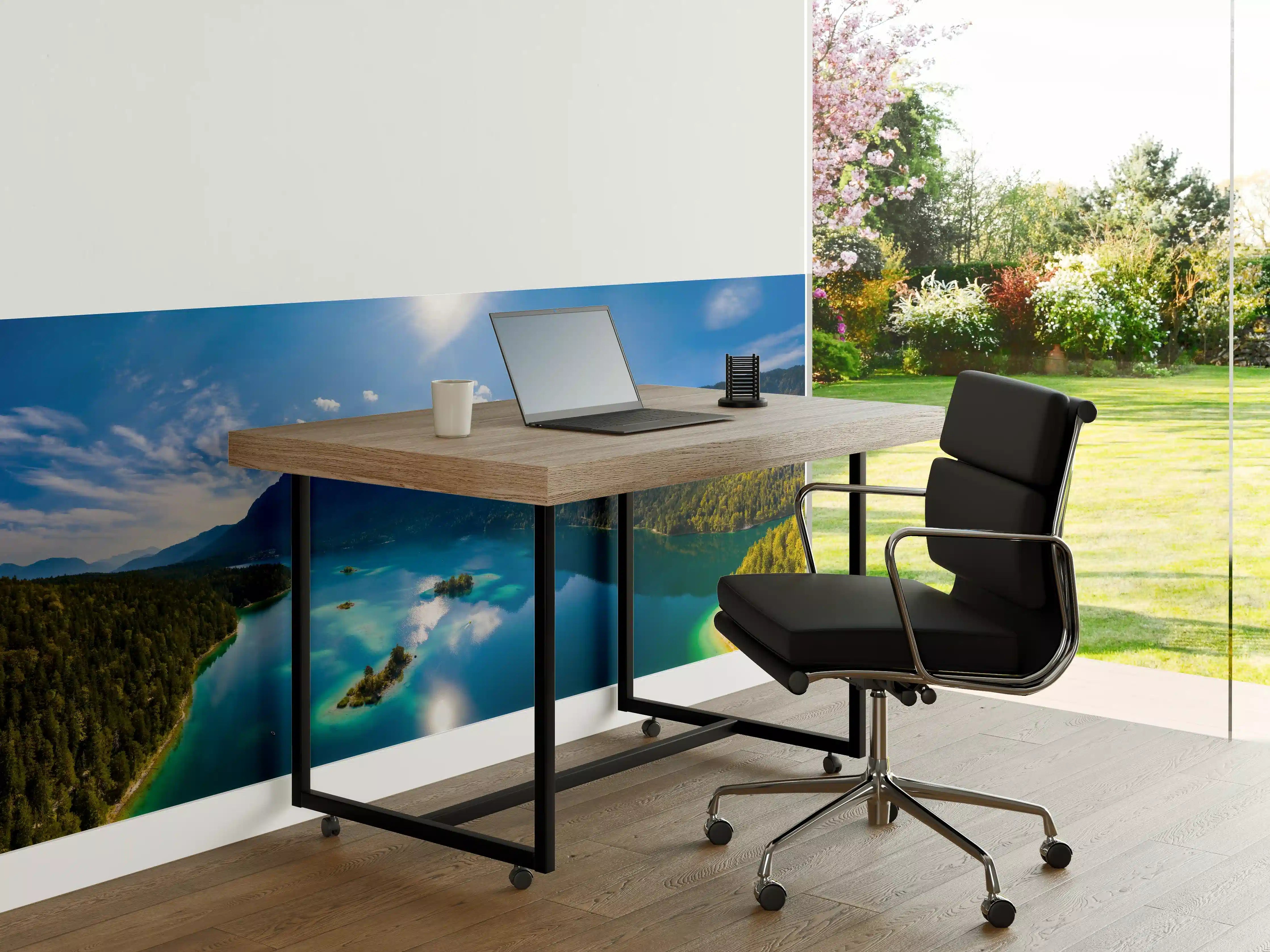 Büro Wandgestaltung - Eibsees mit der Zugspitze im Hintergrund