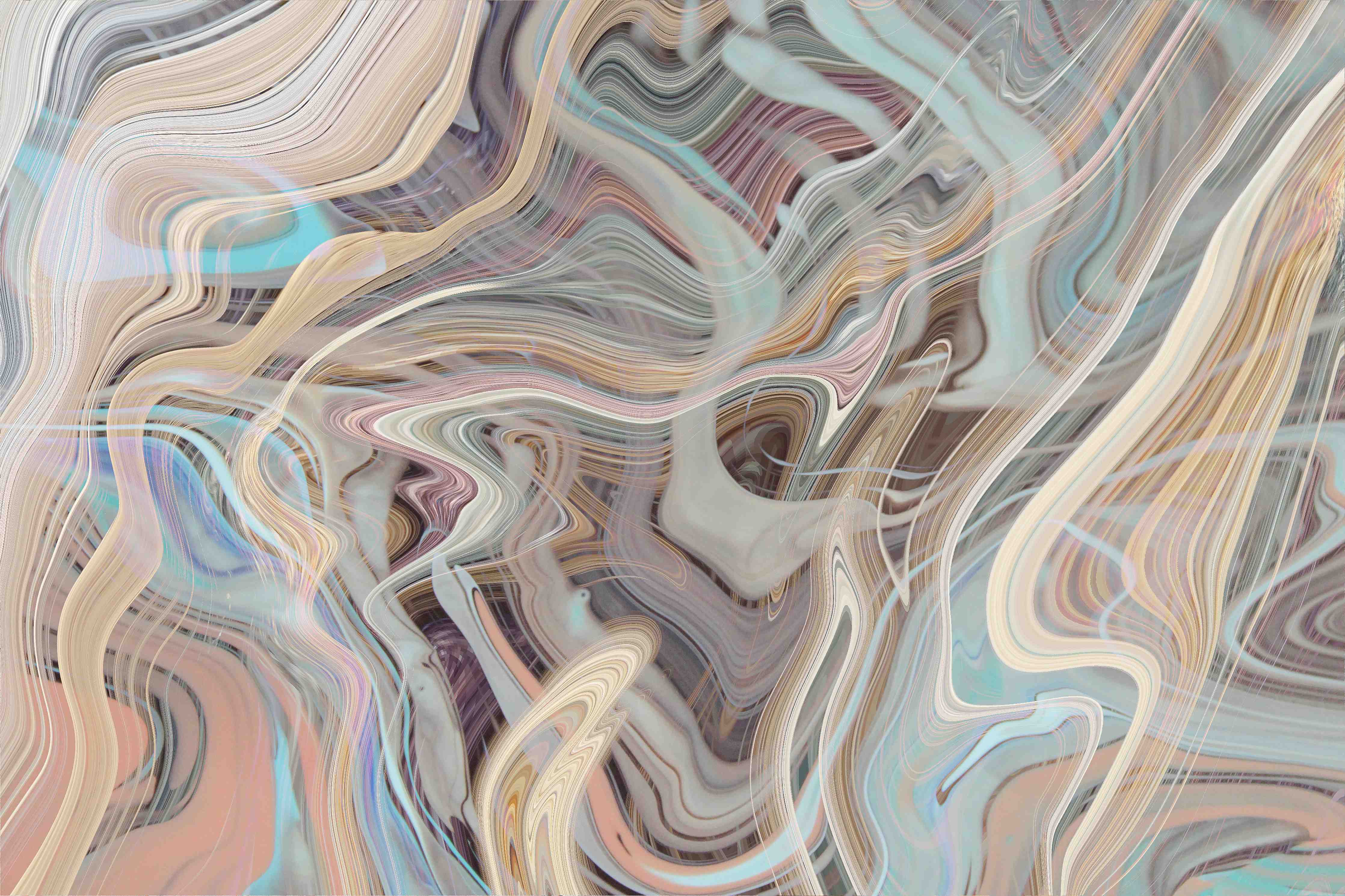 Büro Wandgestaltung-Ein Strudel aus Marmor