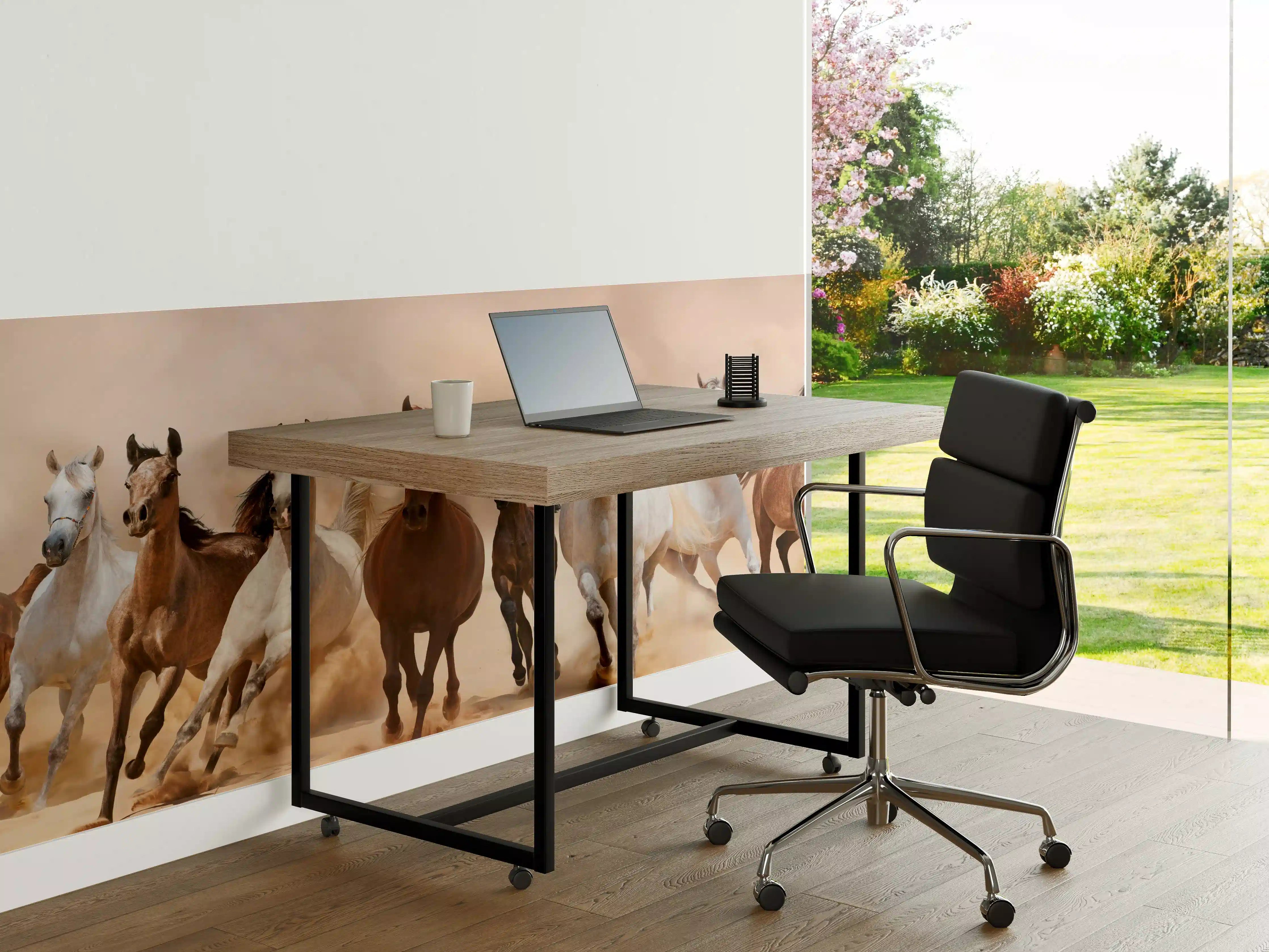 Büro Wandgestaltung - Eine Herde von Pferden