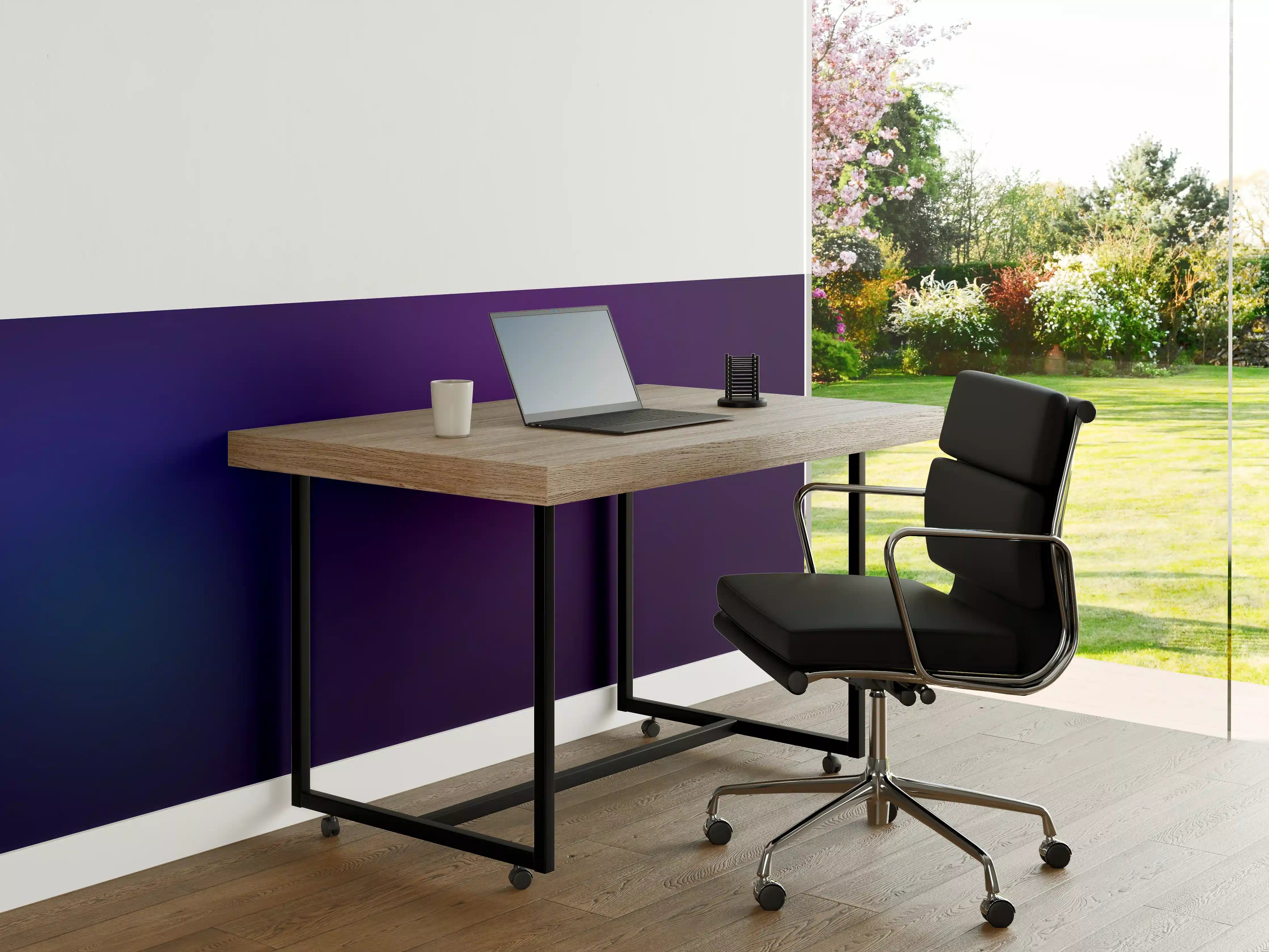 Büro Wandgestaltung - Einfaches Blaumuster