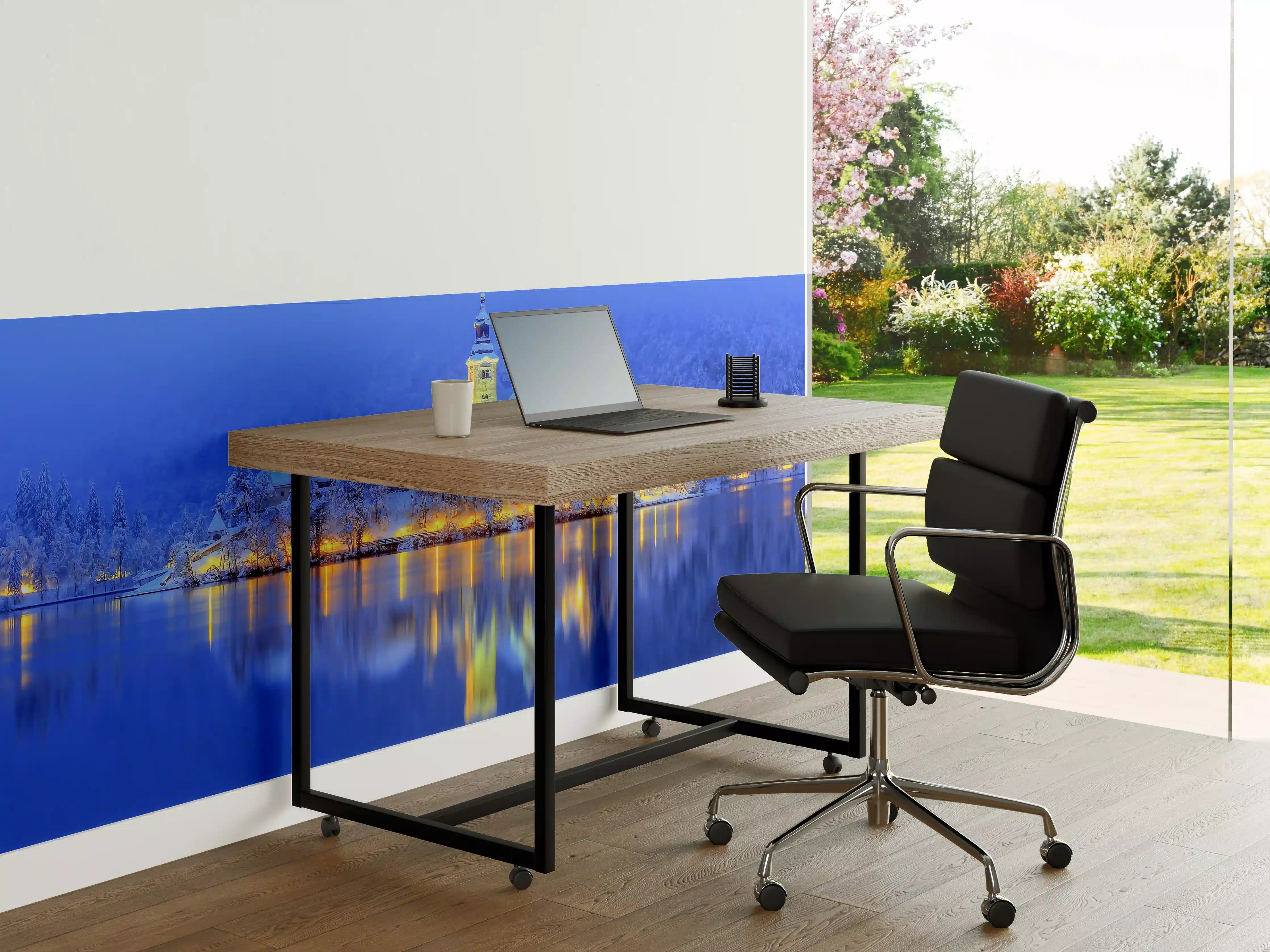 Büro Wandgestaltung - Eisiges Winterdorf bei Nacht