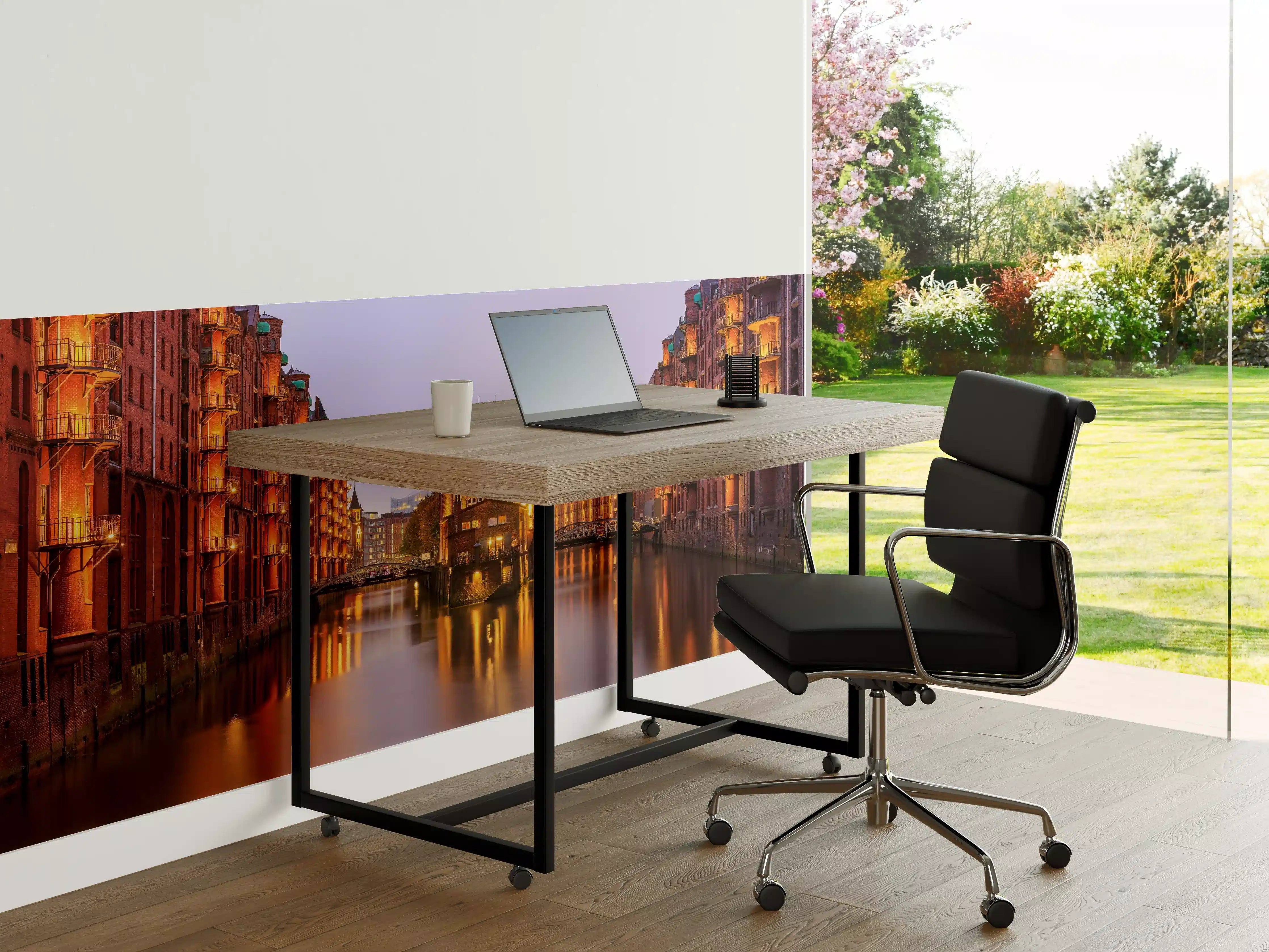 Büro Wandgestaltung - Elbe Hamburg im Nacht