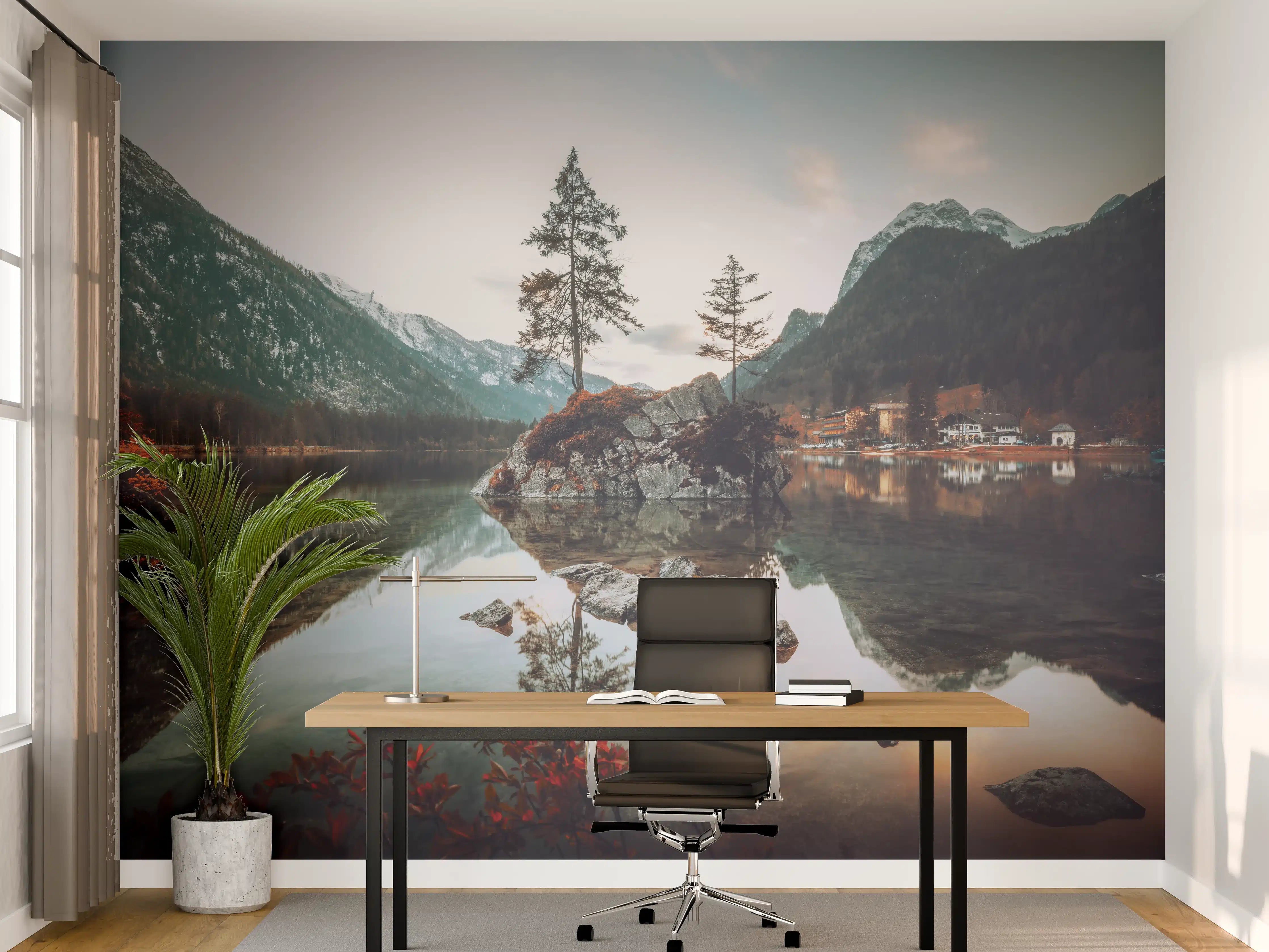 Büro Wandgestaltung - Elbsandsteingebirge bei Abendsonne