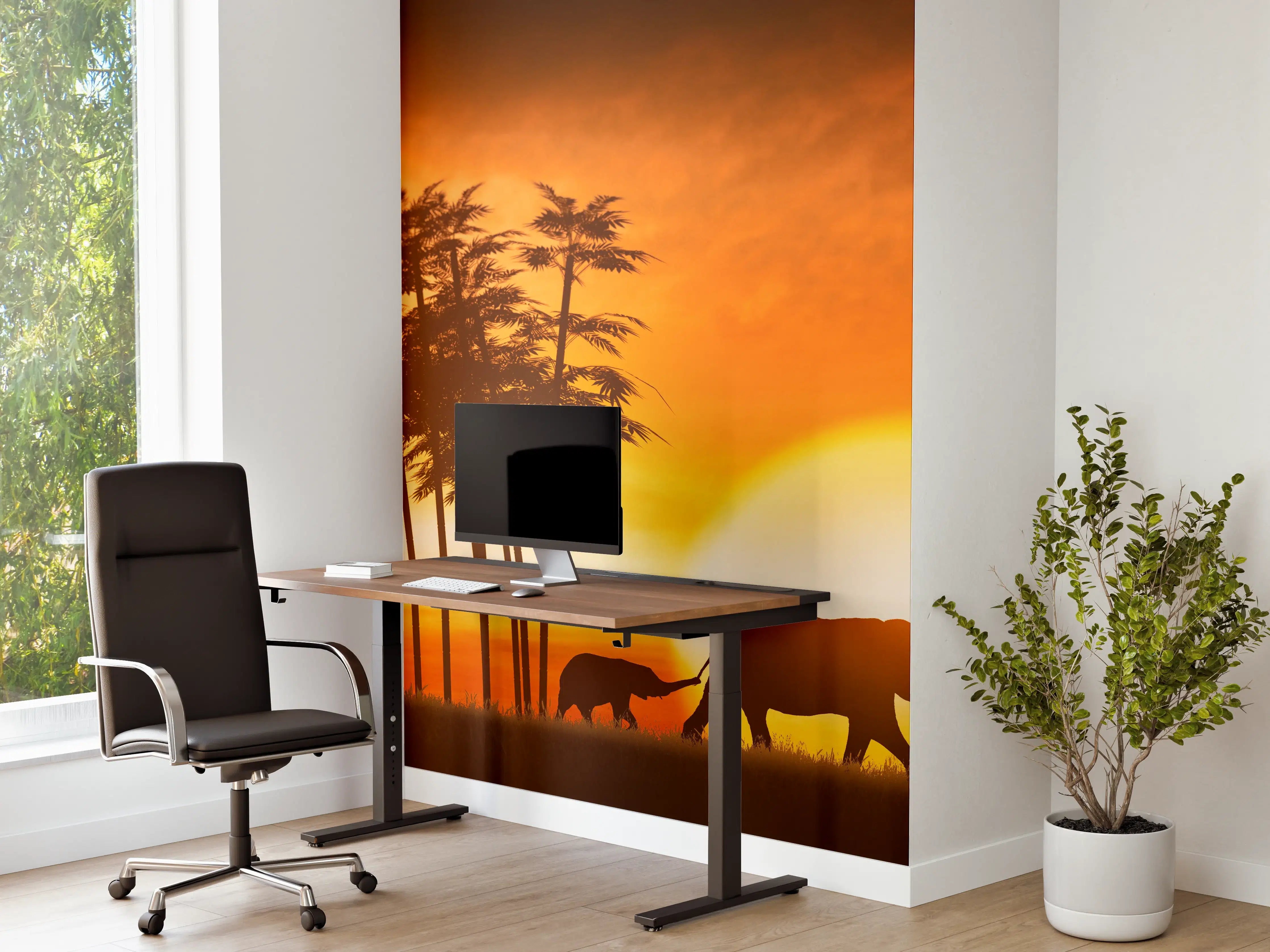 Büro Wandgestaltung - Elefantenfamilie