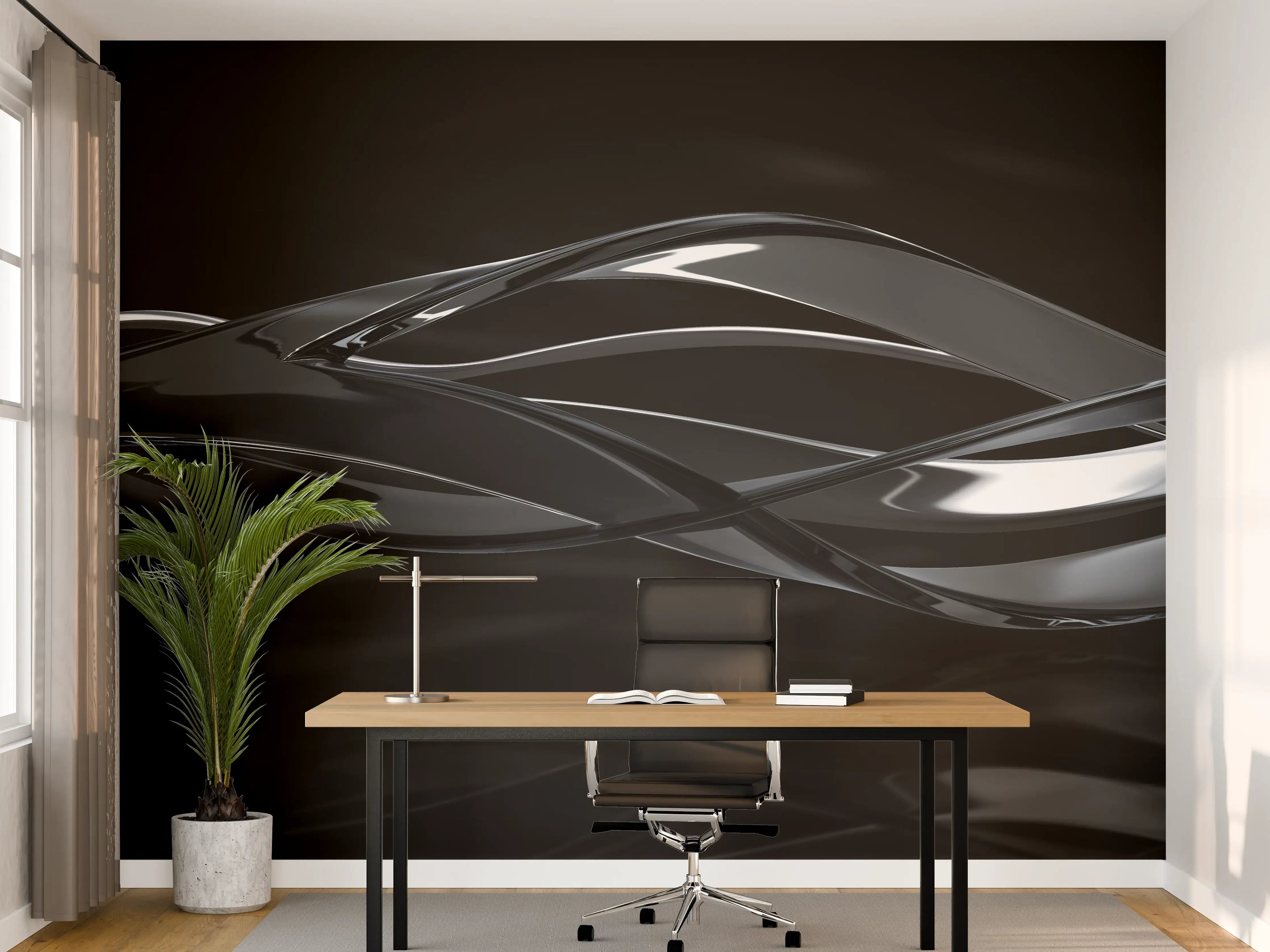 Büro Wandgestaltung - Elegant fließende Bewegung