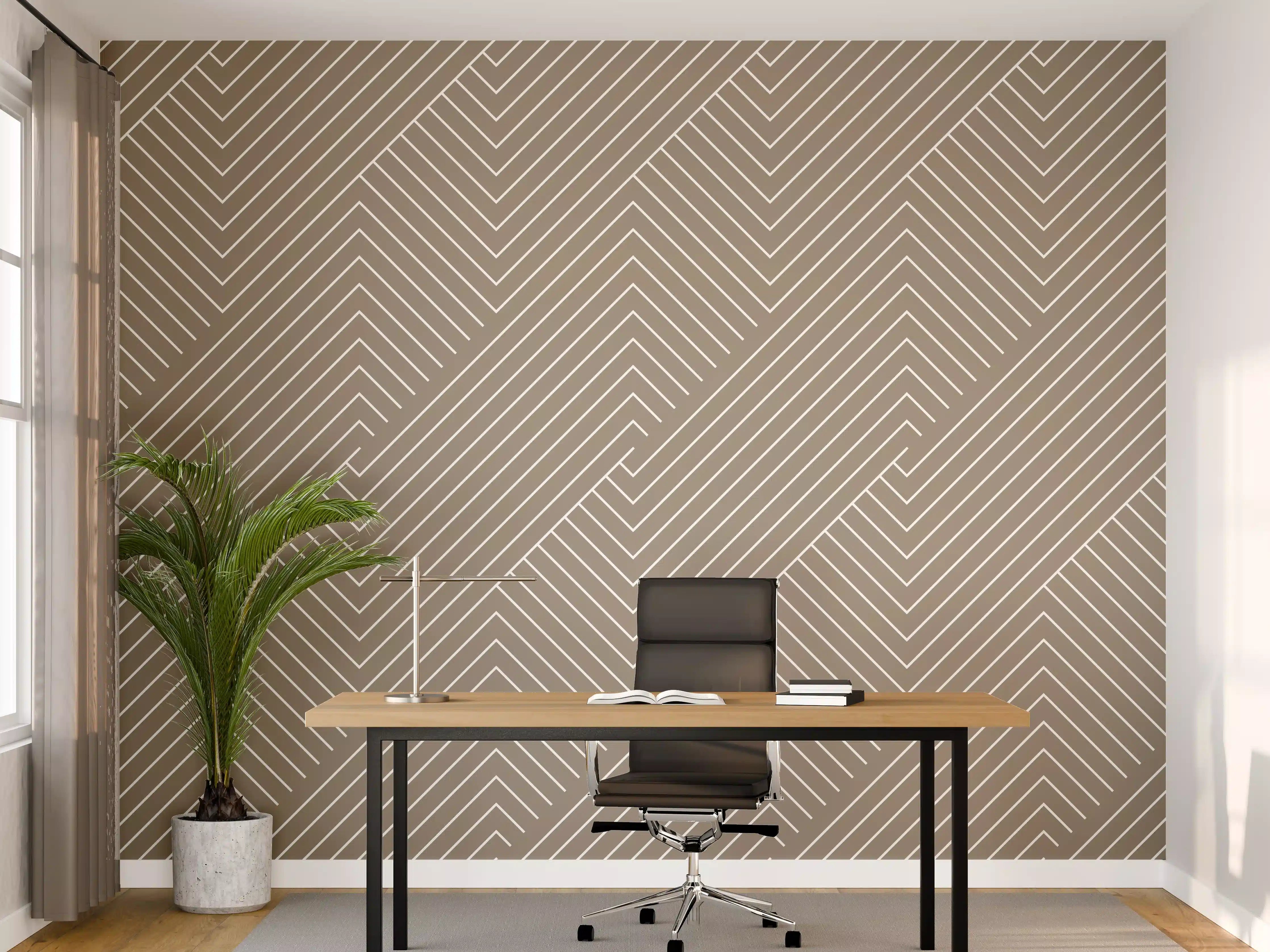 Büro Wandgestaltung - Elegante Geometrische Wandgestaltung