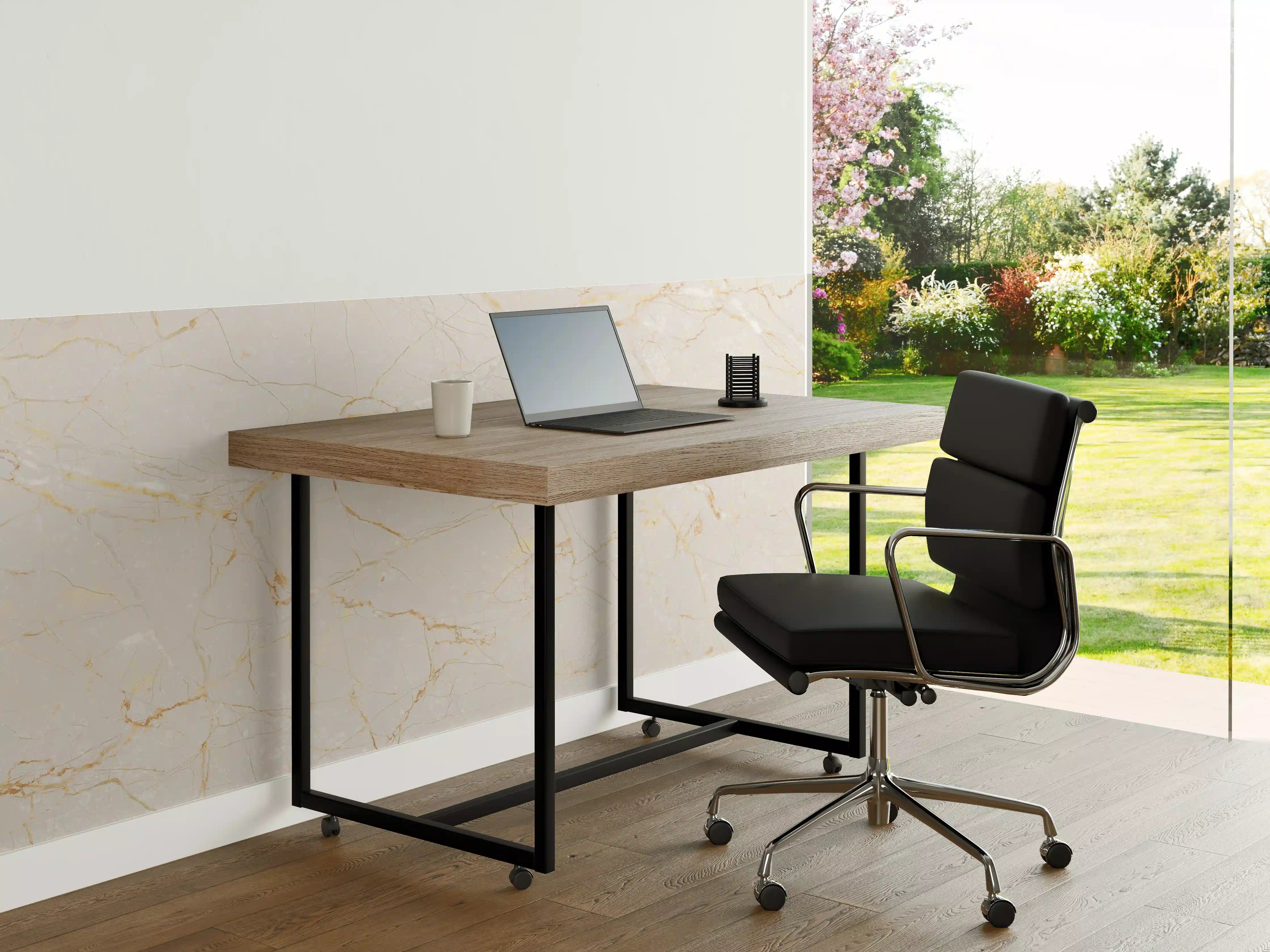 Büro Wandgestaltung - Elegante Grau-Marmor-Optik