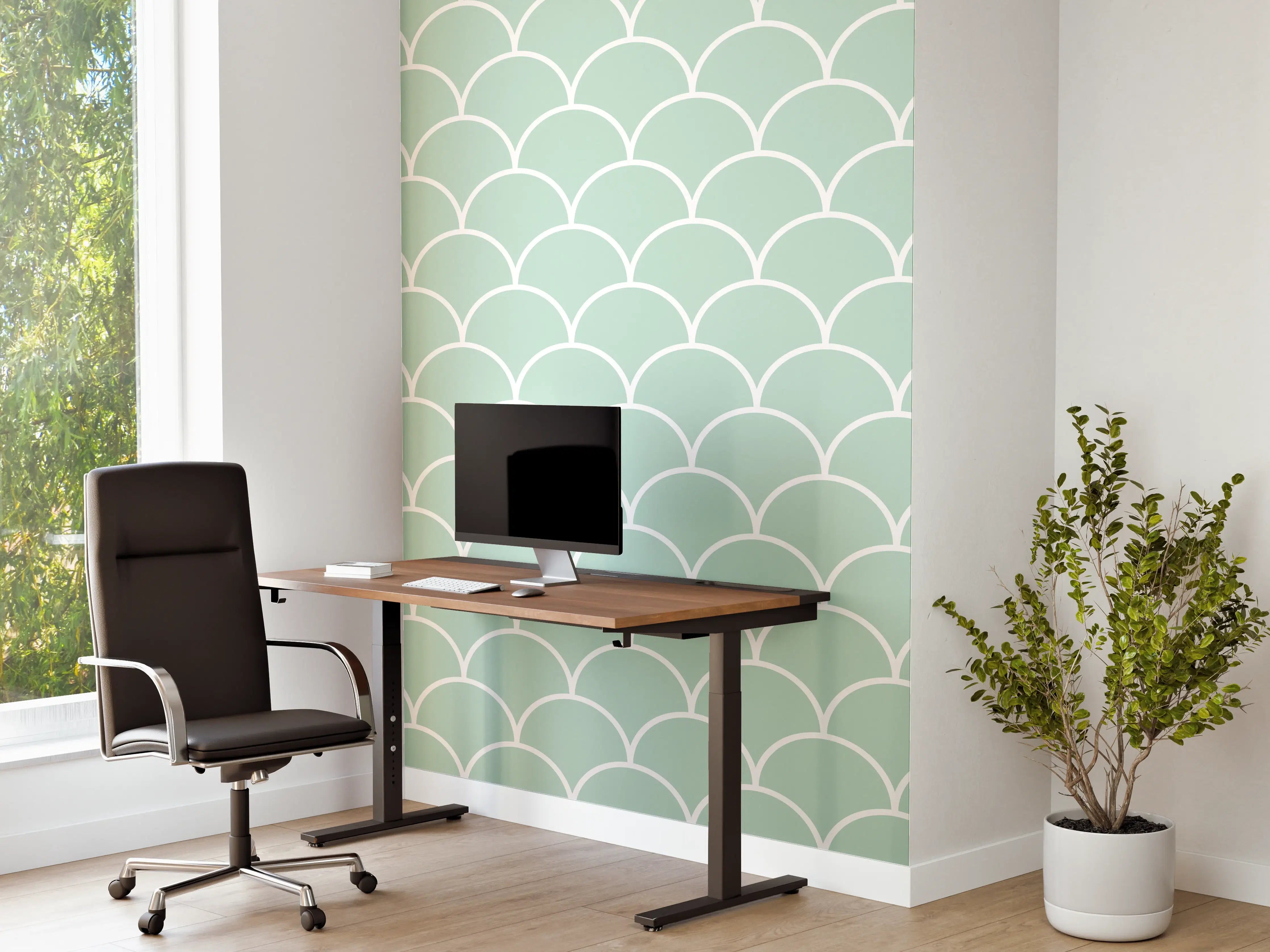 Büro Wandgestaltung - Elegante Weiß-Graue Marmor-Textur mit feinen Grauamelierungen