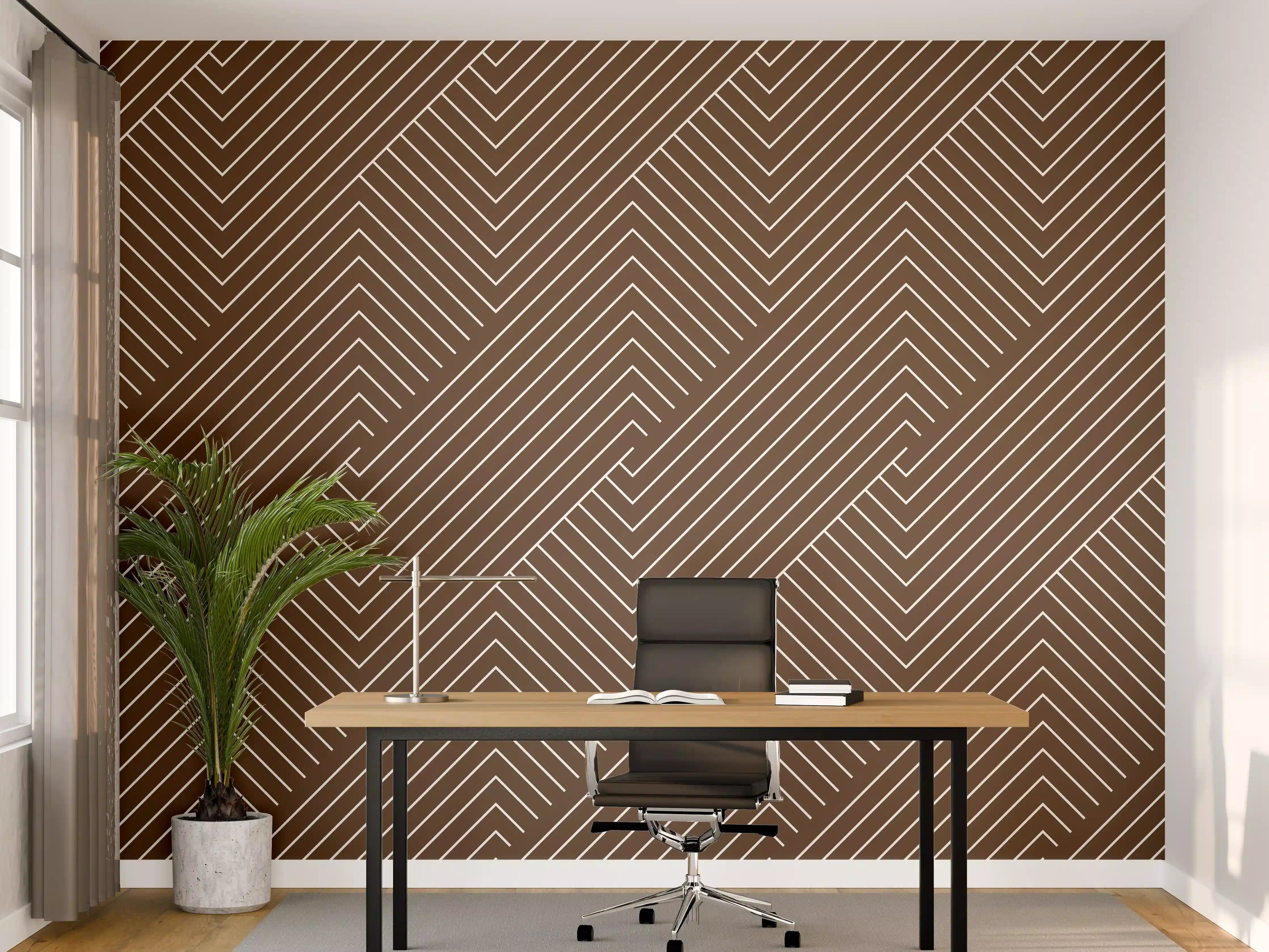 Büro Wandgestaltung - Elegante geometrische Kaffeetafel