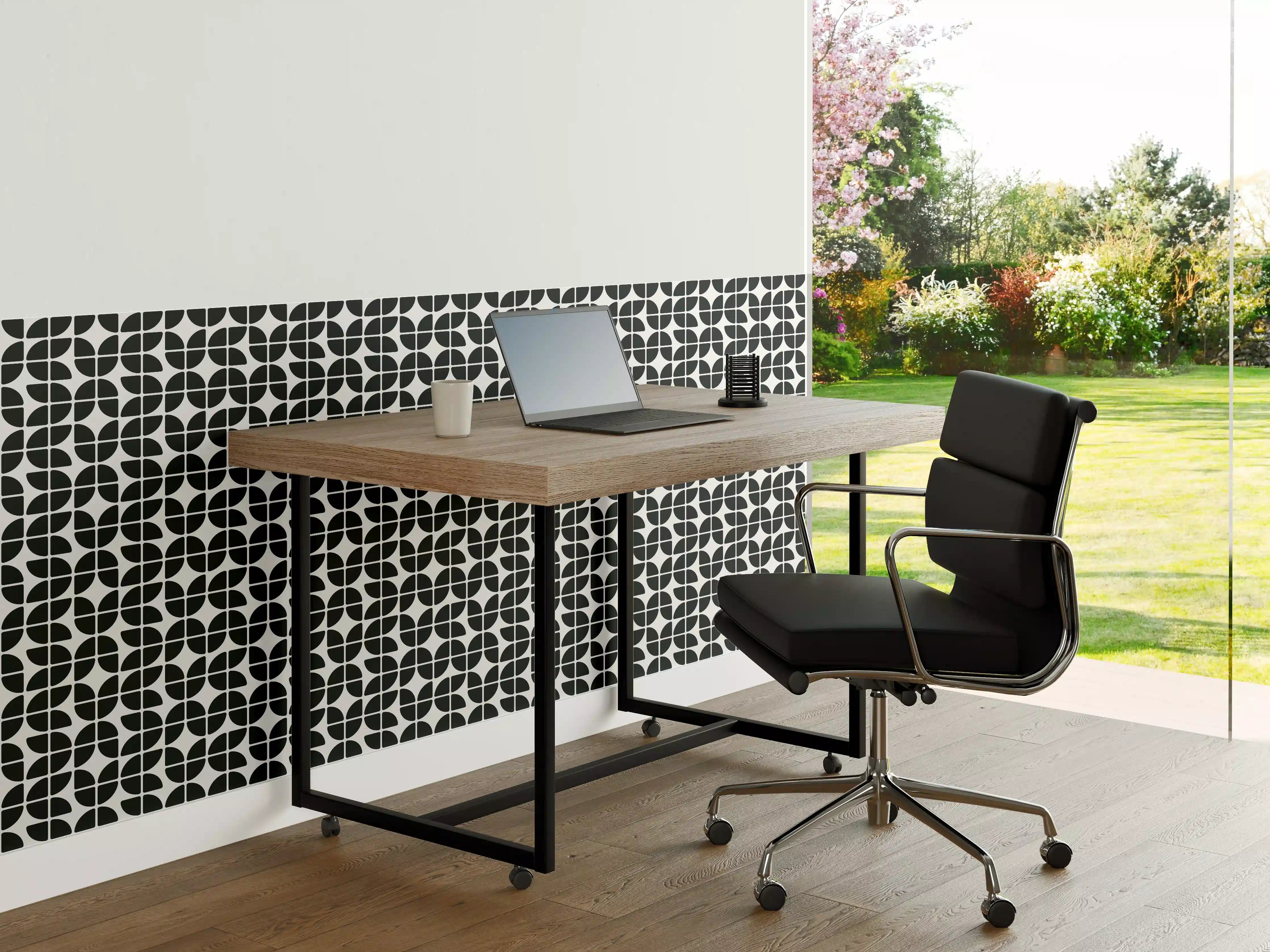 Büro Wandgestaltung - Elegante weiße Marmorfläche mit zarten Graunuancen