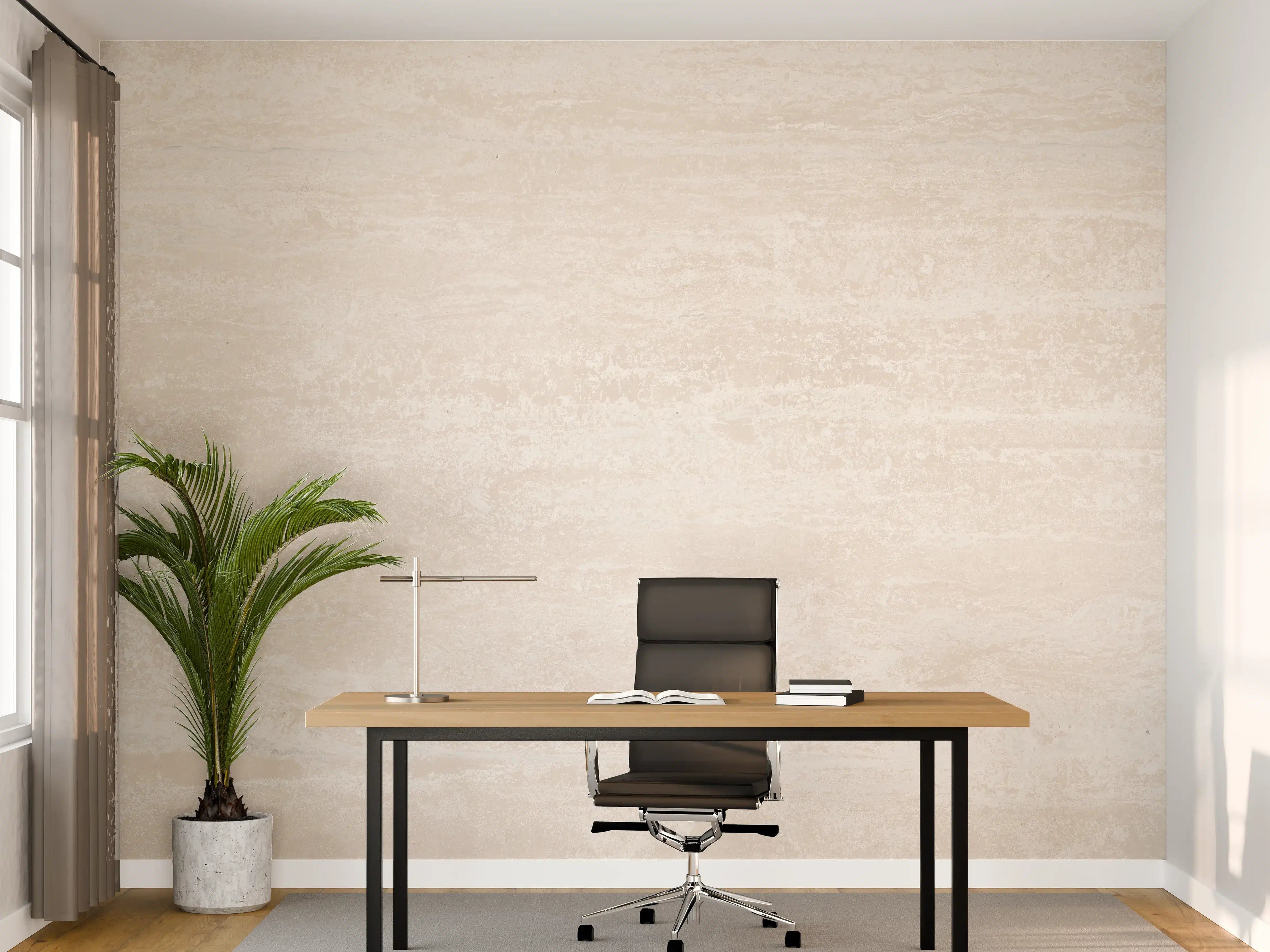 Büro Wandgestaltung - Elfenbein beige Marmor