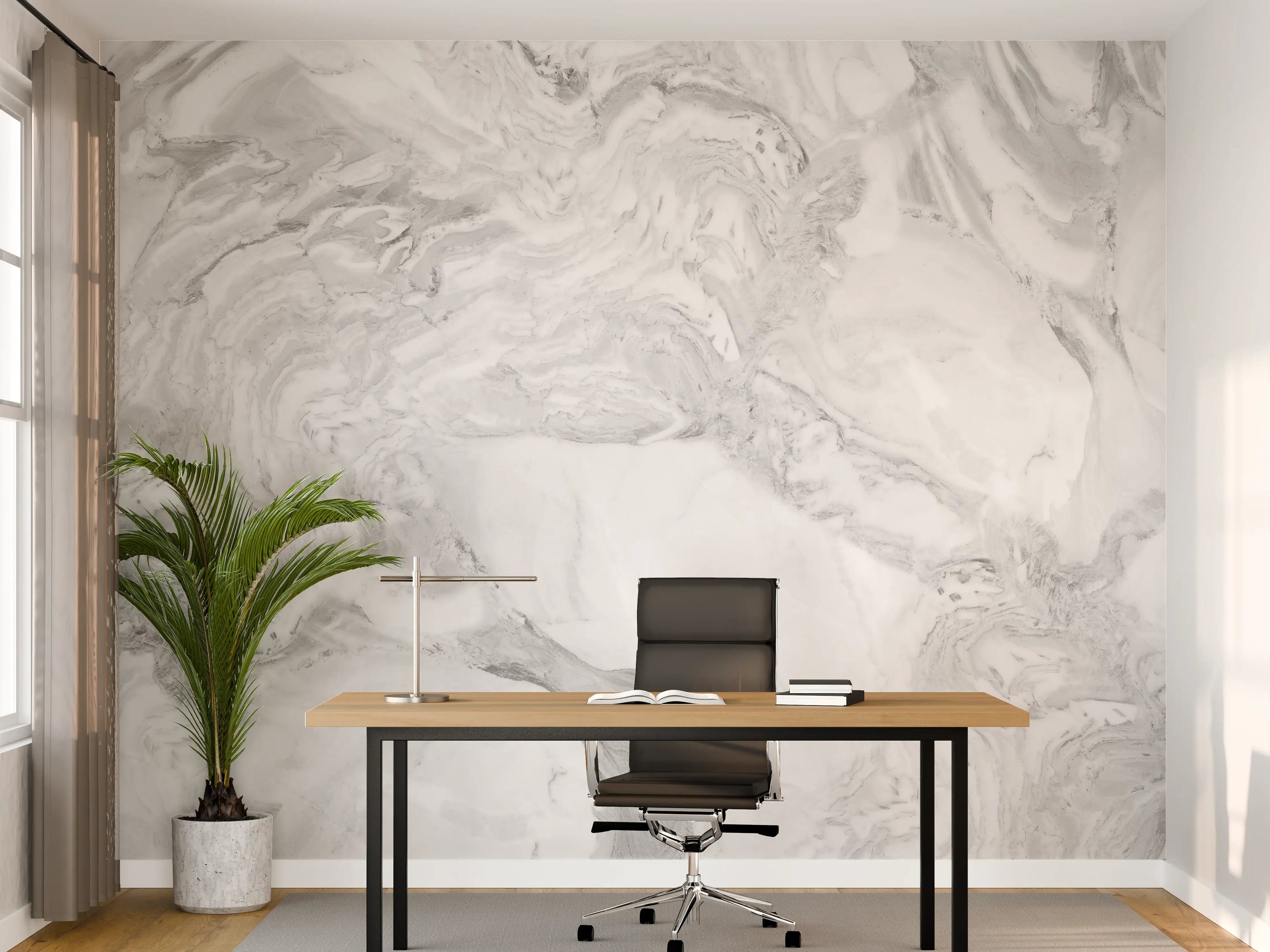 Büro Wandgestaltung - Elfenbein italienischer Marmor