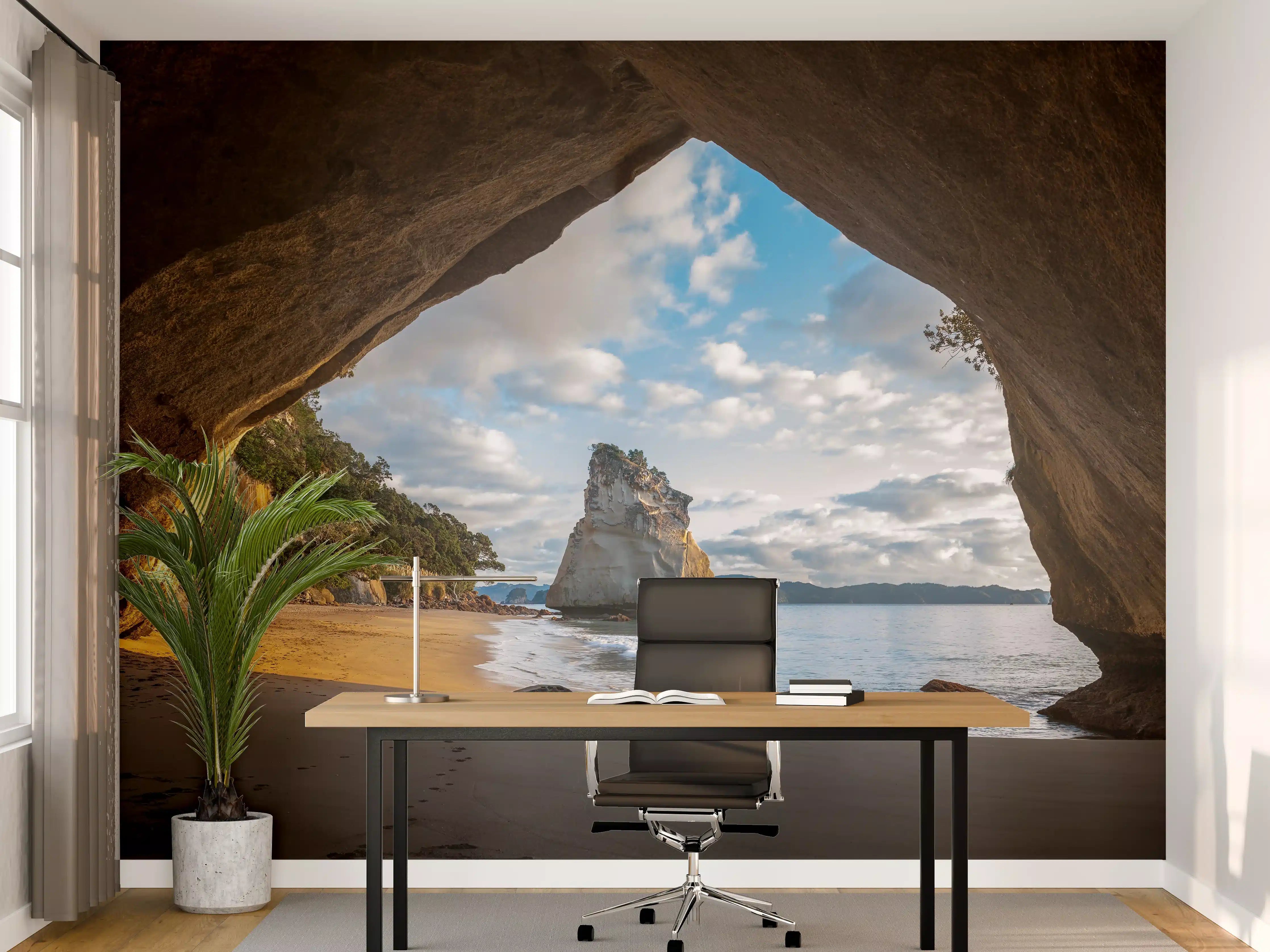 Büro Wandgestaltung - Erstaunlicher Felstunnel in Neuseeland