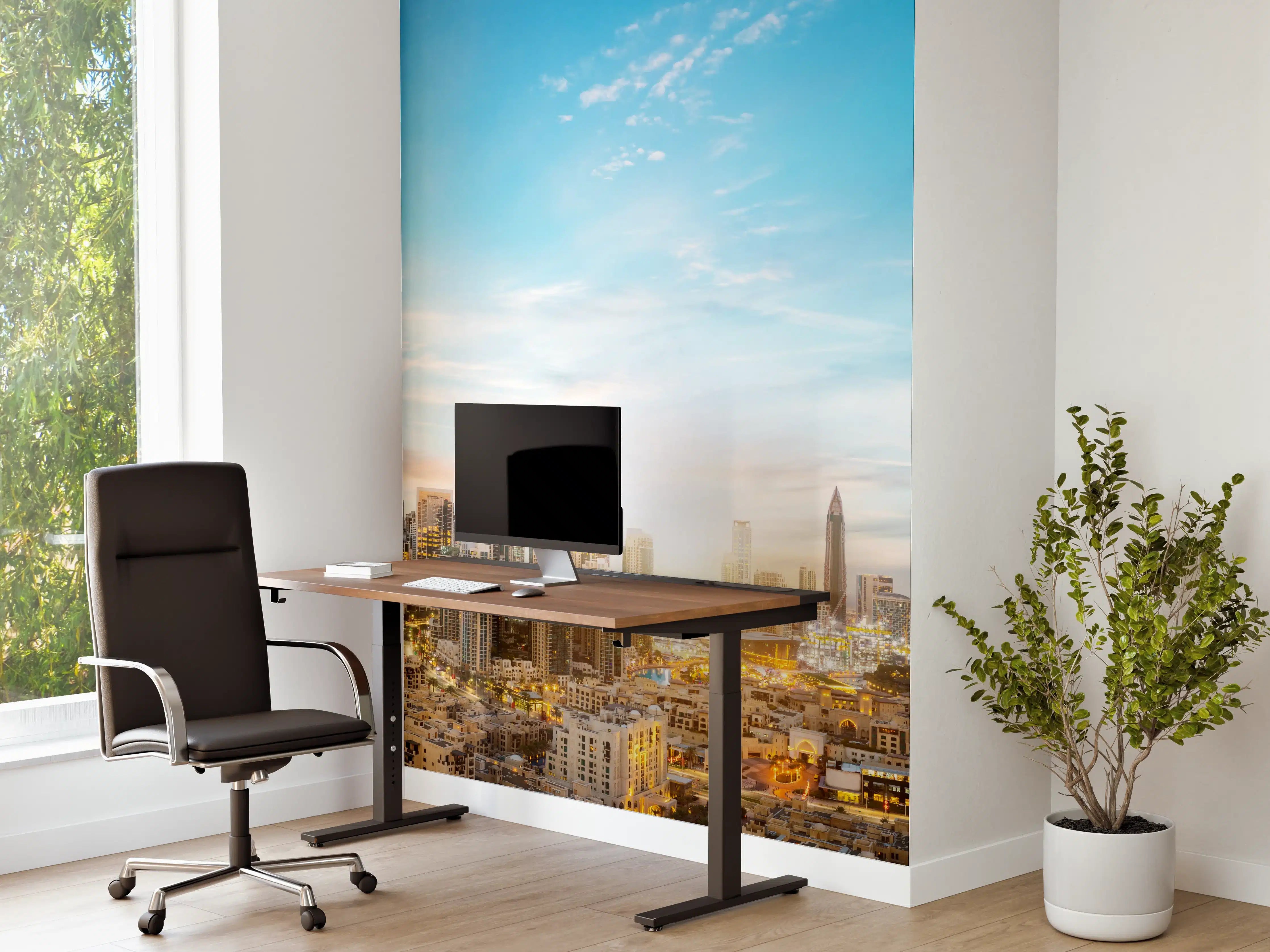 Büro Wandgestaltung - Erstaunlicher Panoramablick auf Dubai