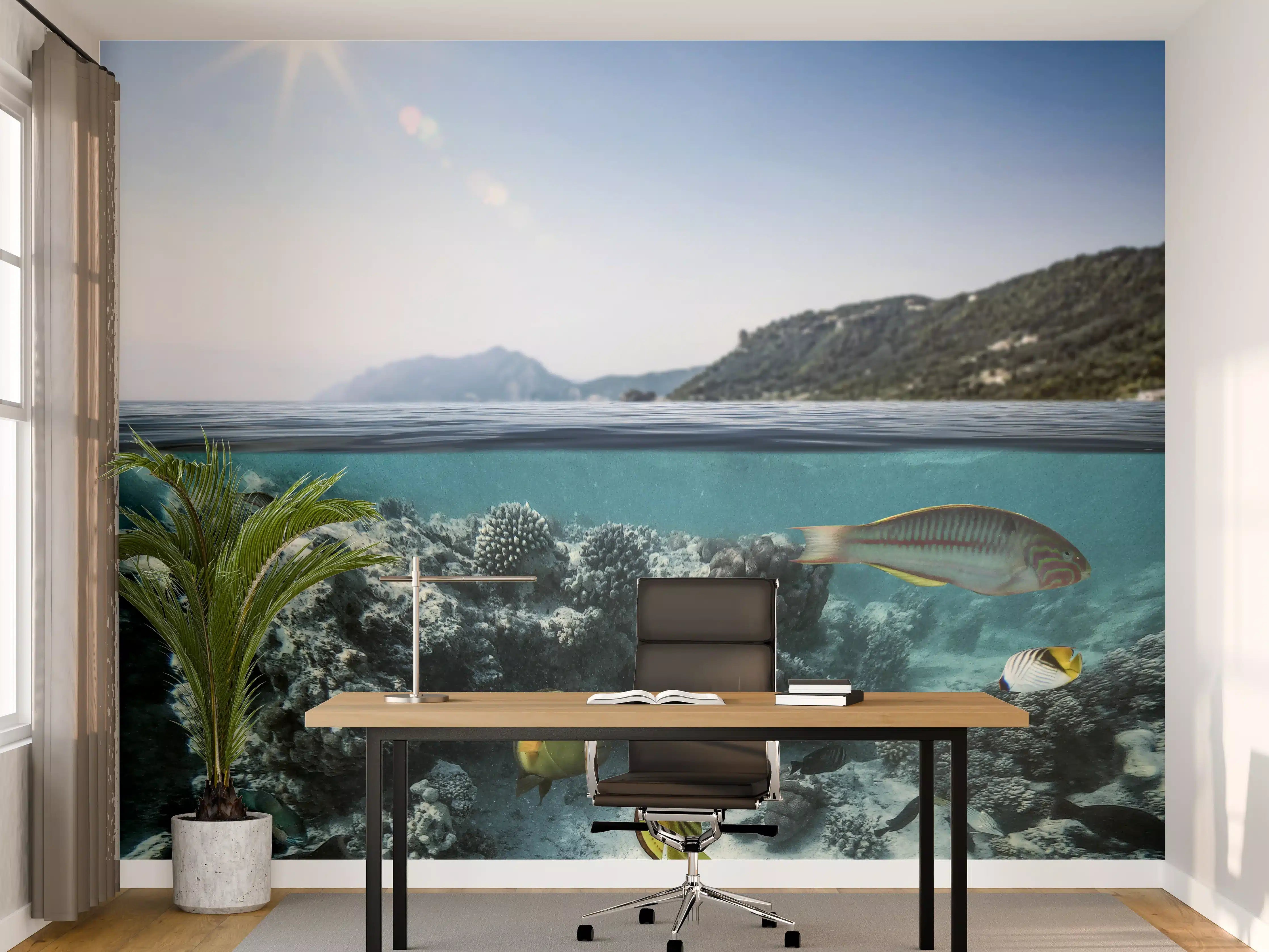 Büro Wandgestaltung - Exotische Fische im Korallenriff