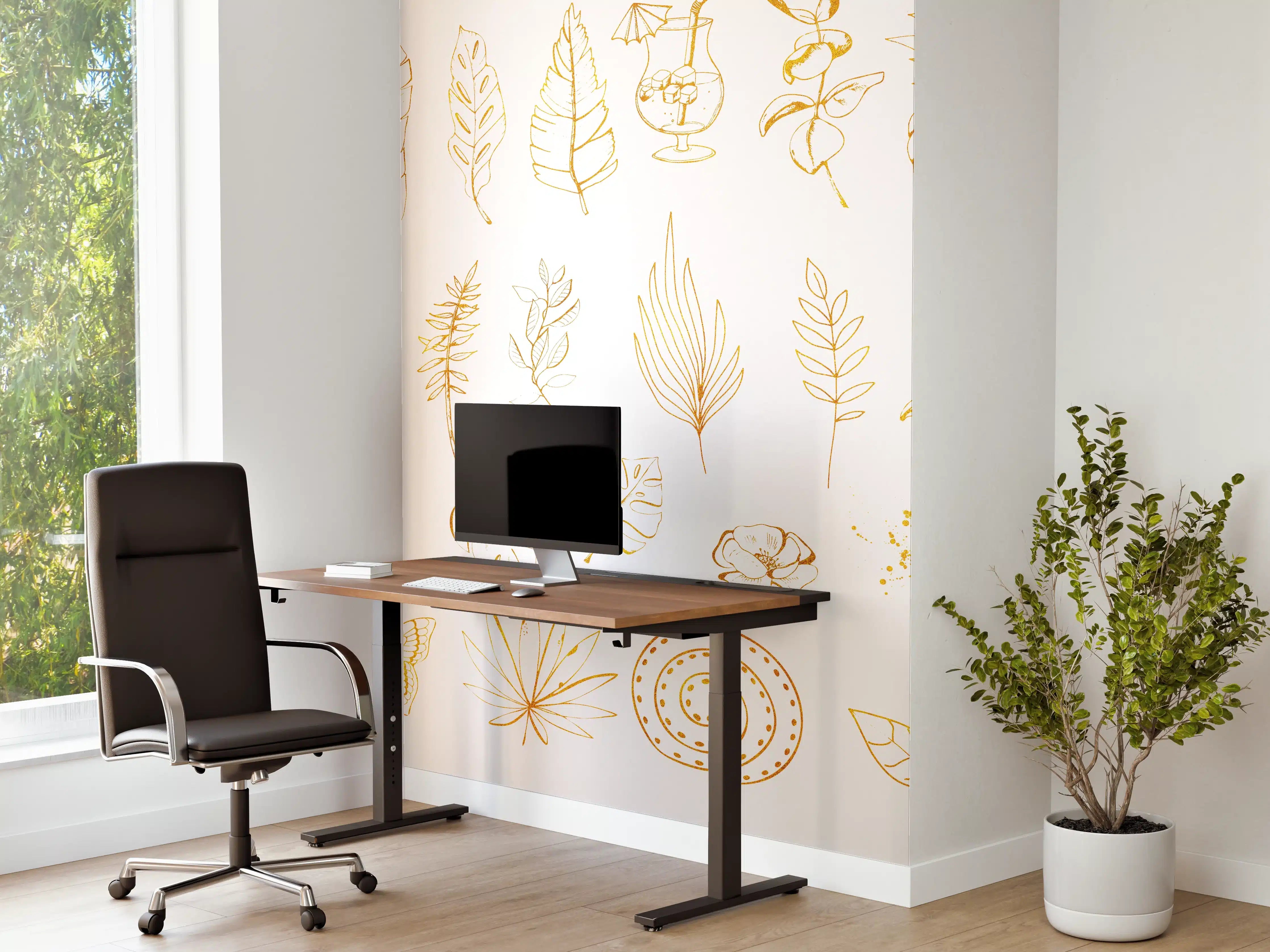 Büro Wandgestaltung - Exotische Motive - Zeichenmalerei
