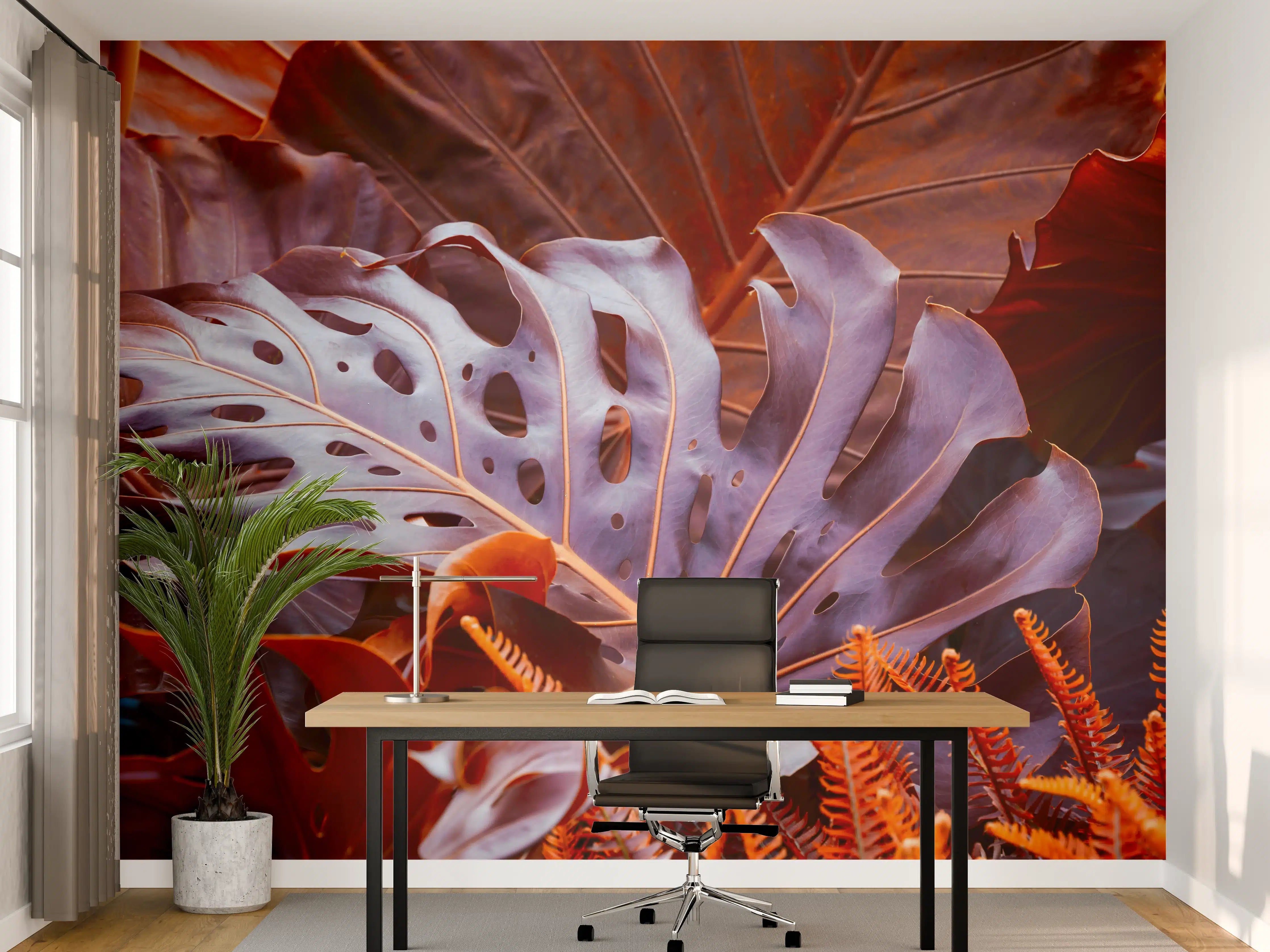 Büro Wandgestaltung - Exotische Pflanze im Detail