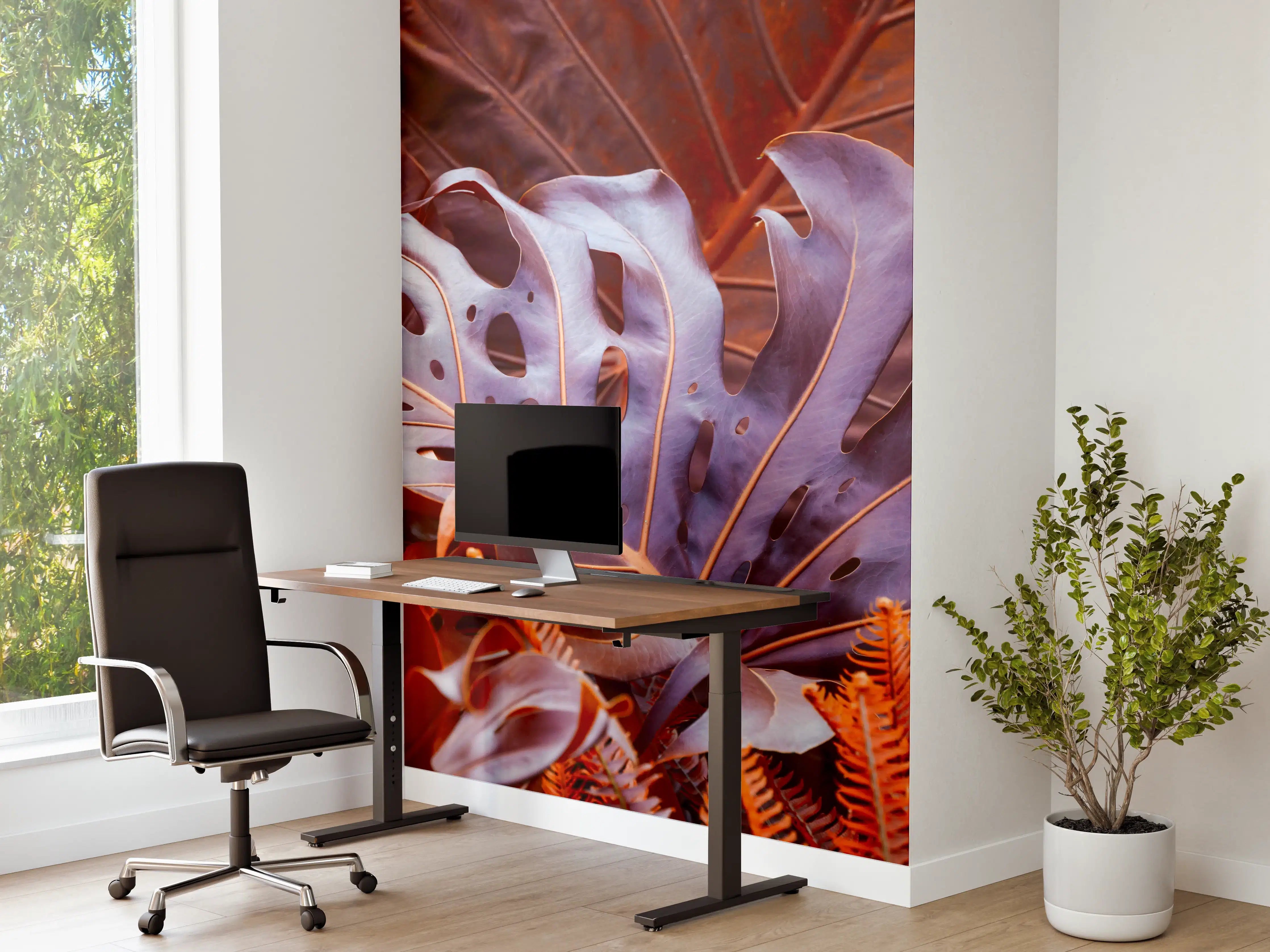 Büro Wandgestaltung - Exotische Pflanze im Detail